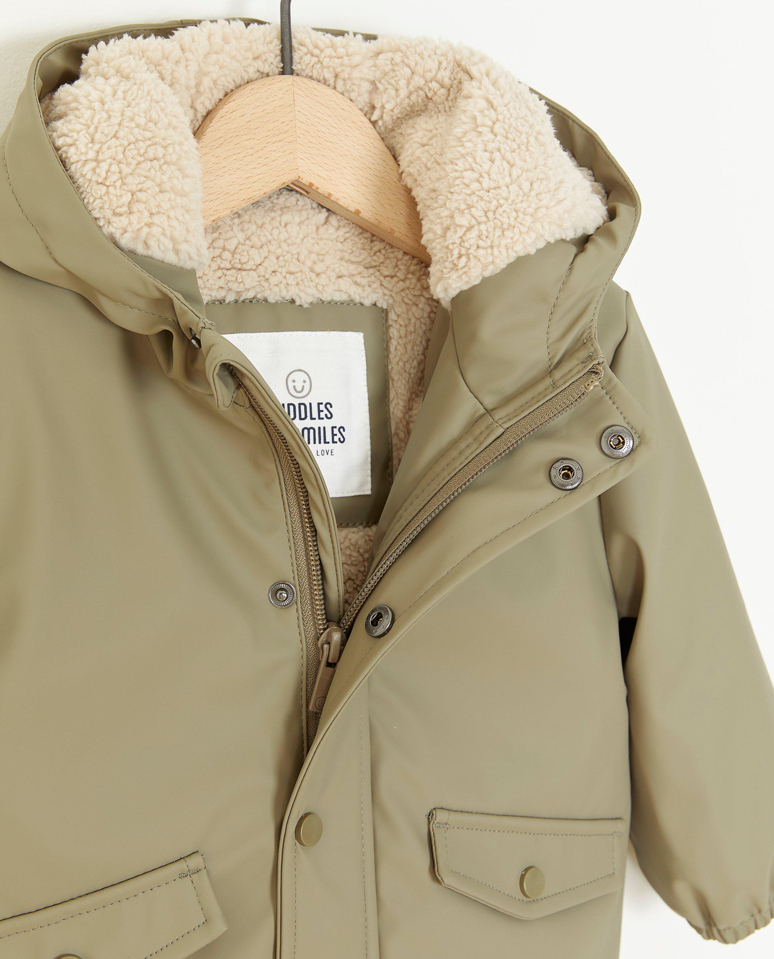 Trenchcoats - Groene jas met teddy