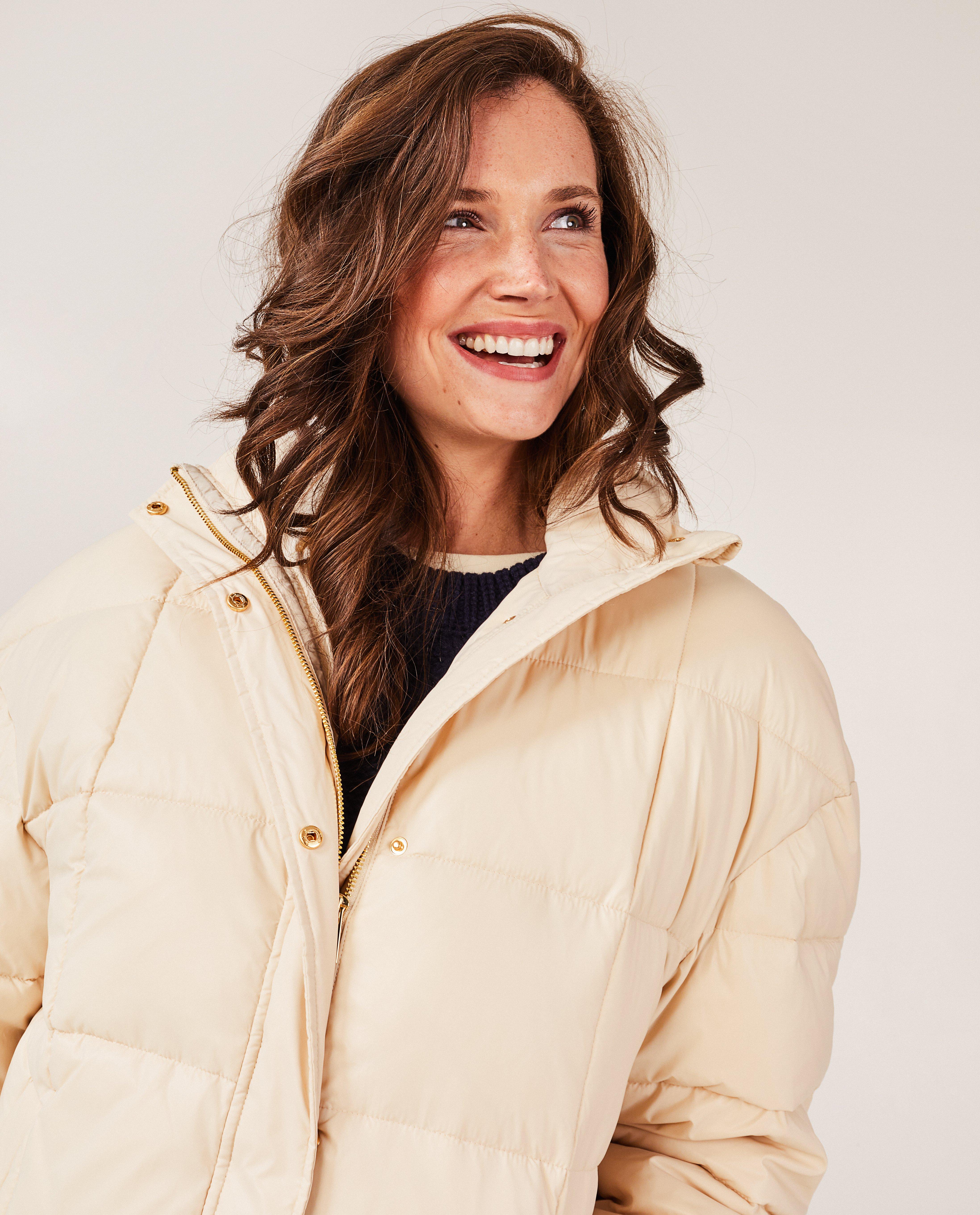 Beige quilted jas - null - Sora