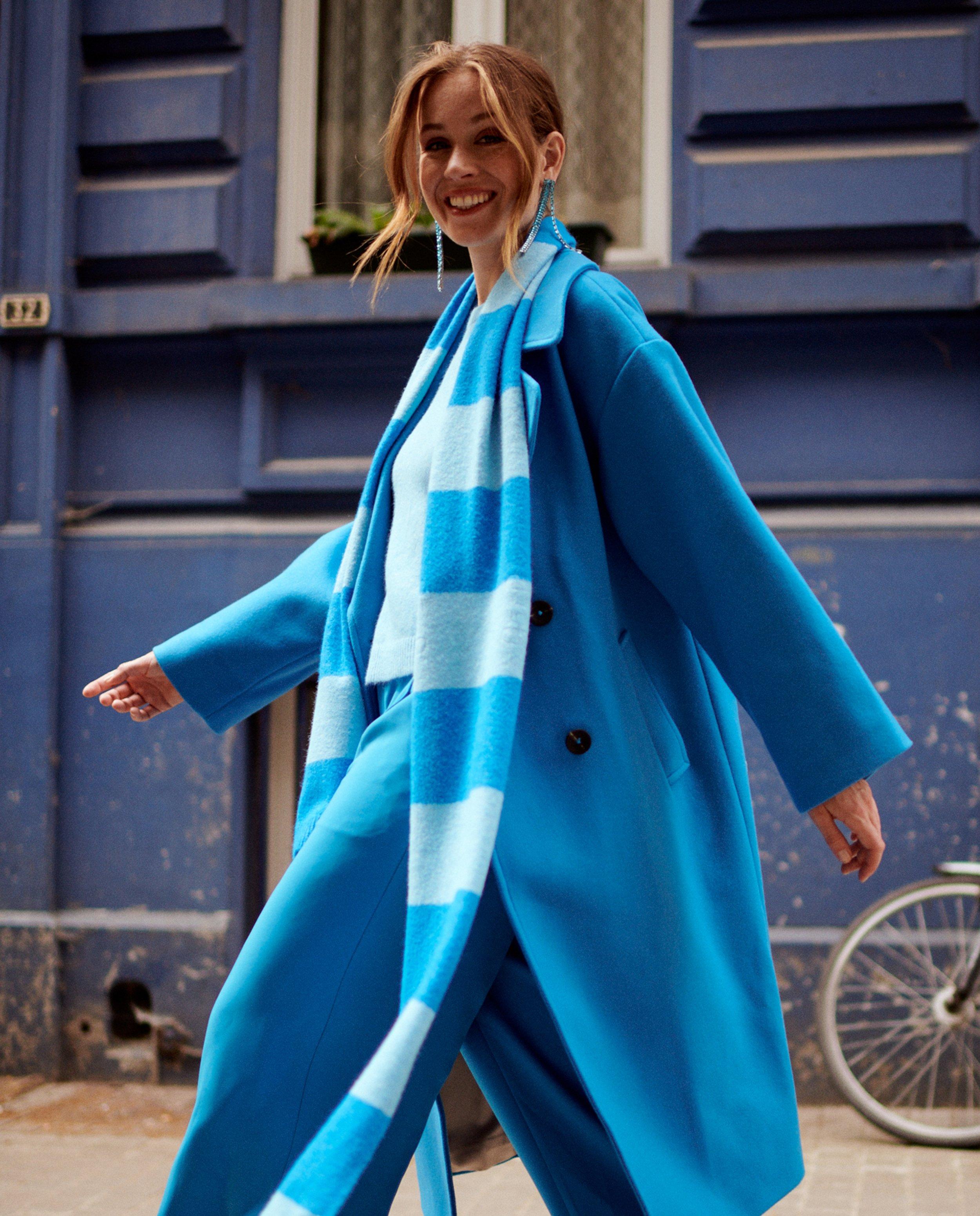 Longue veste rose - D&eacute;tails du produit - bleu - image num&eacute;ro 5