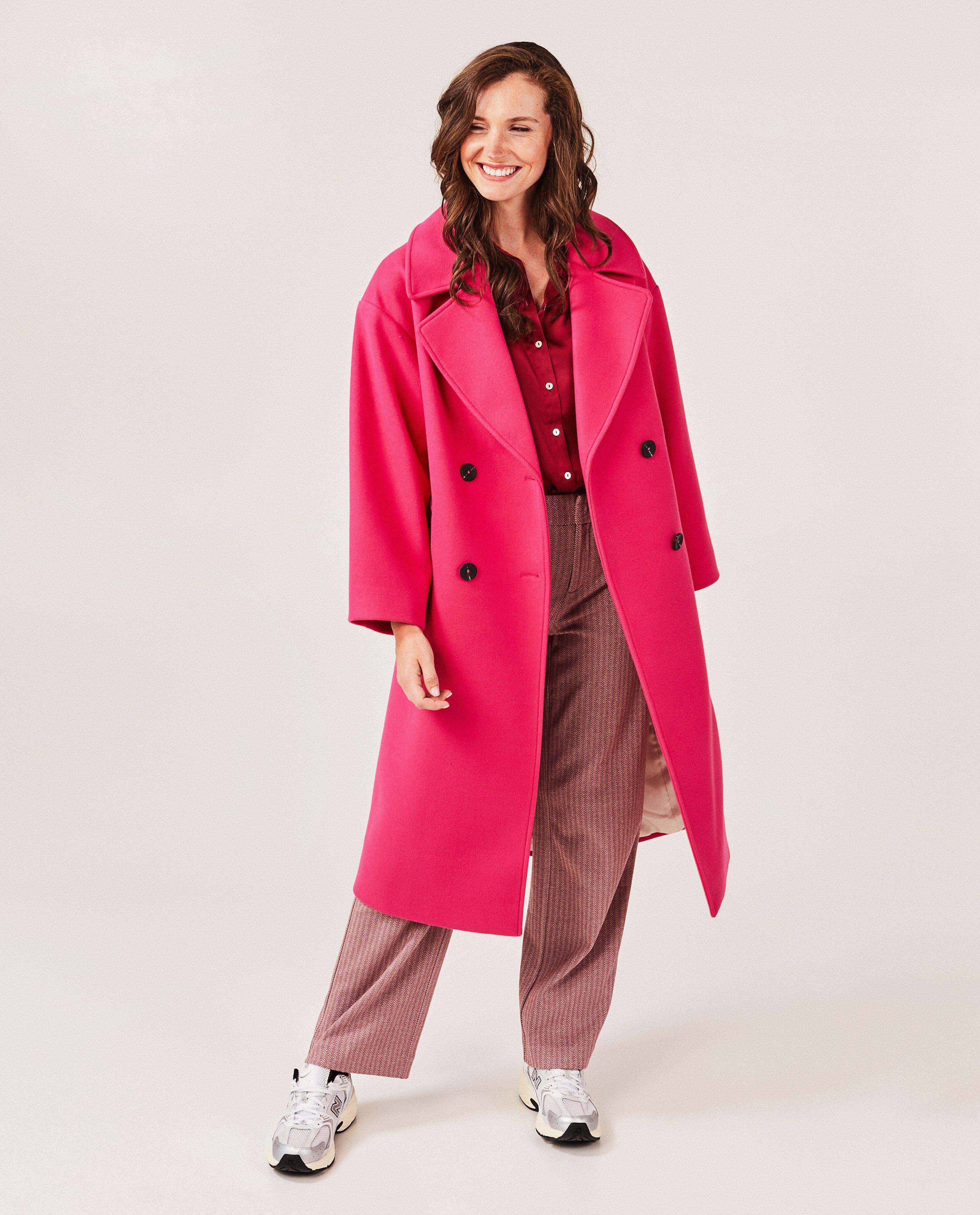 Winterjassen - Lange roze jas