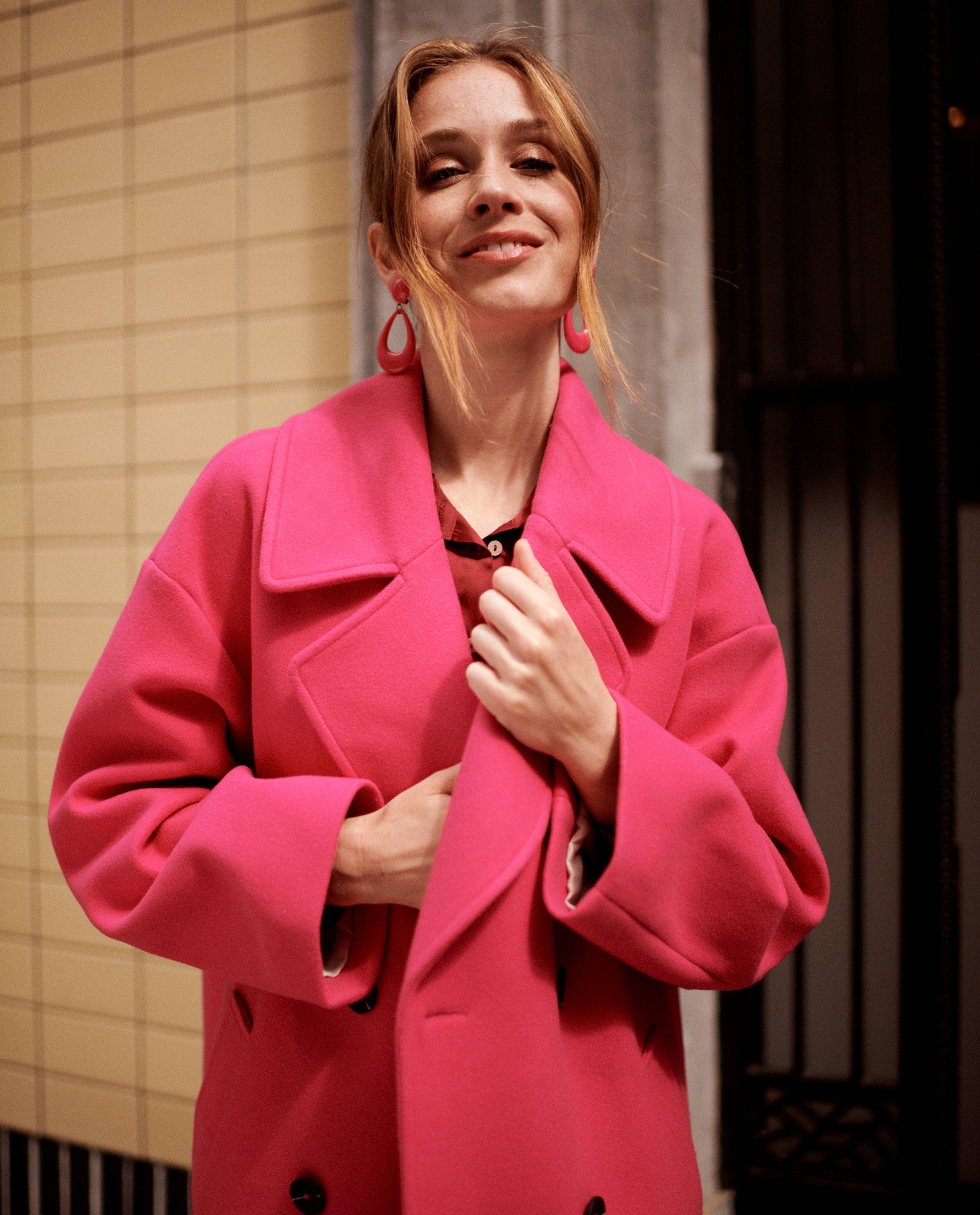 Manteaux d'hiver - Longue veste rose