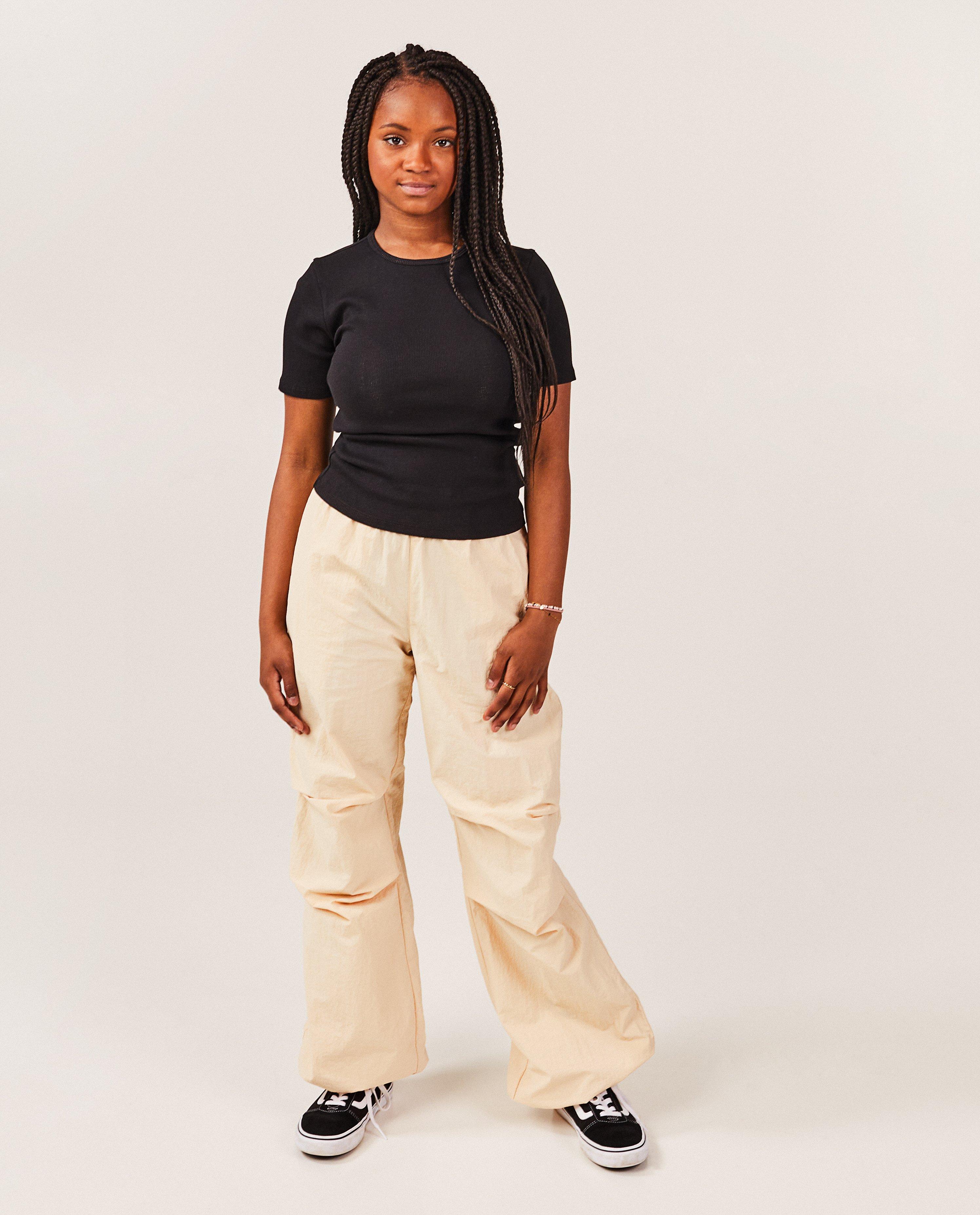 Broek met structuur, parachute fit - null - Groggy
