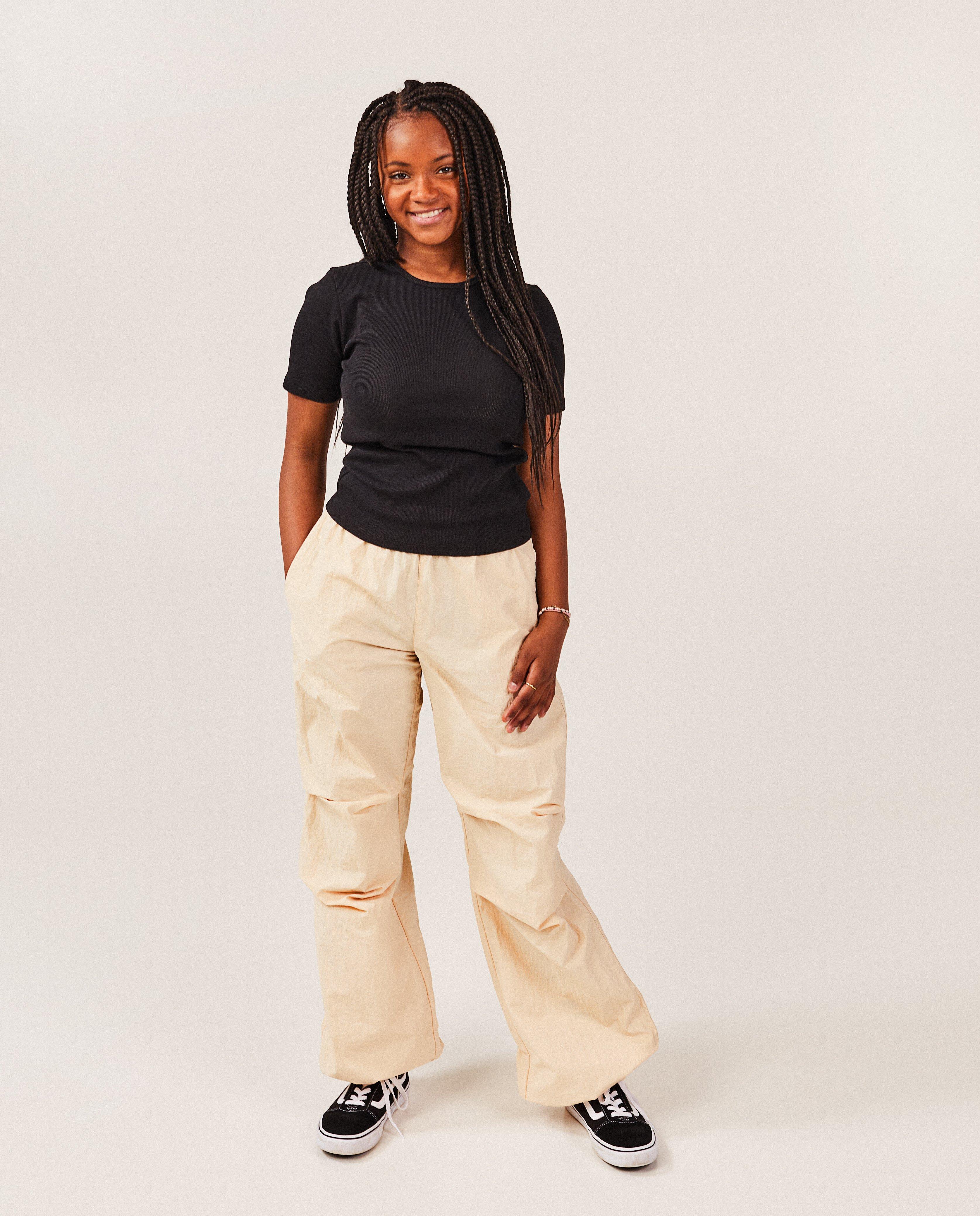 Broeken - Broek met structuur, parachute fit