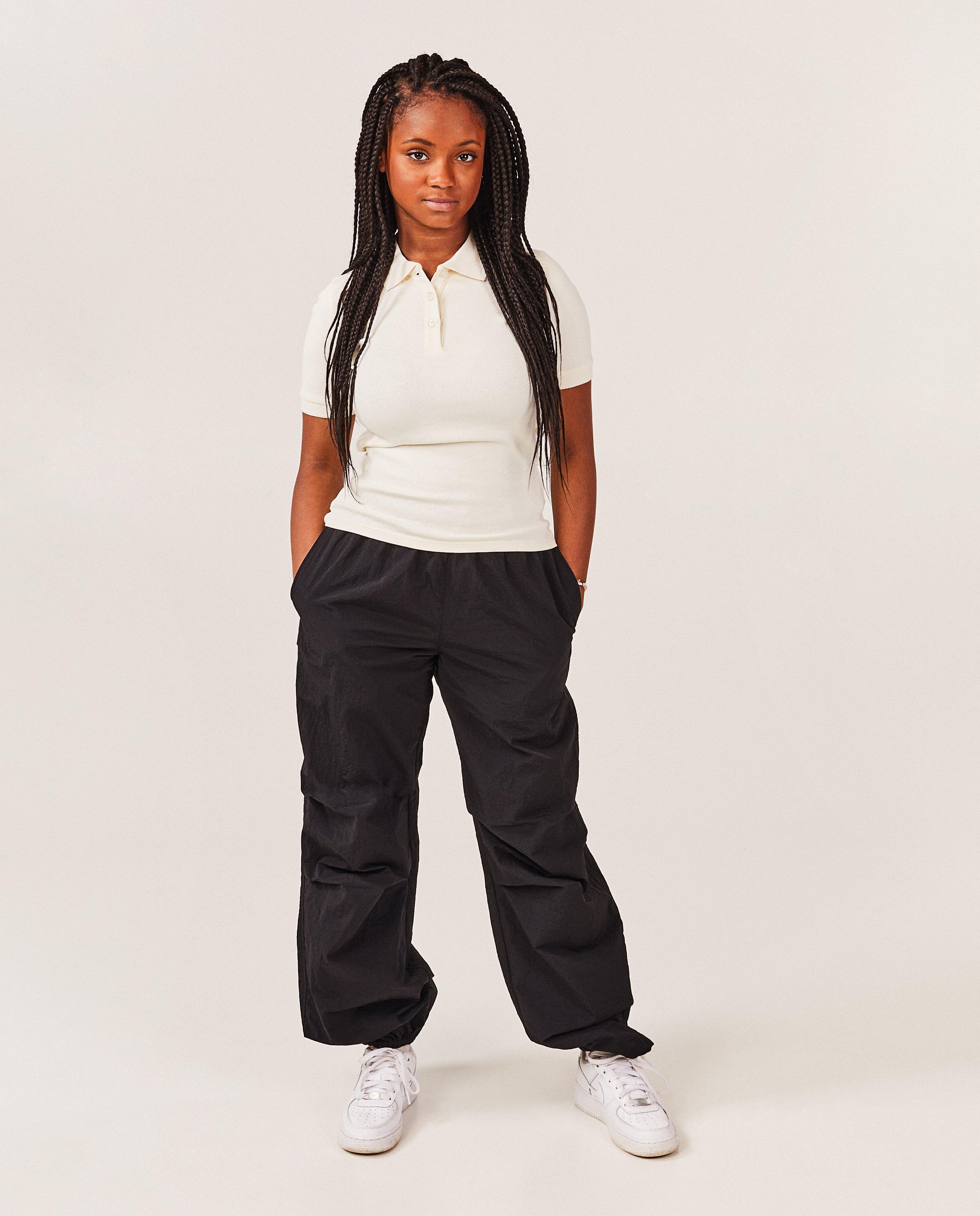 Pantalon structuré, coupe parachute - null - Groggy