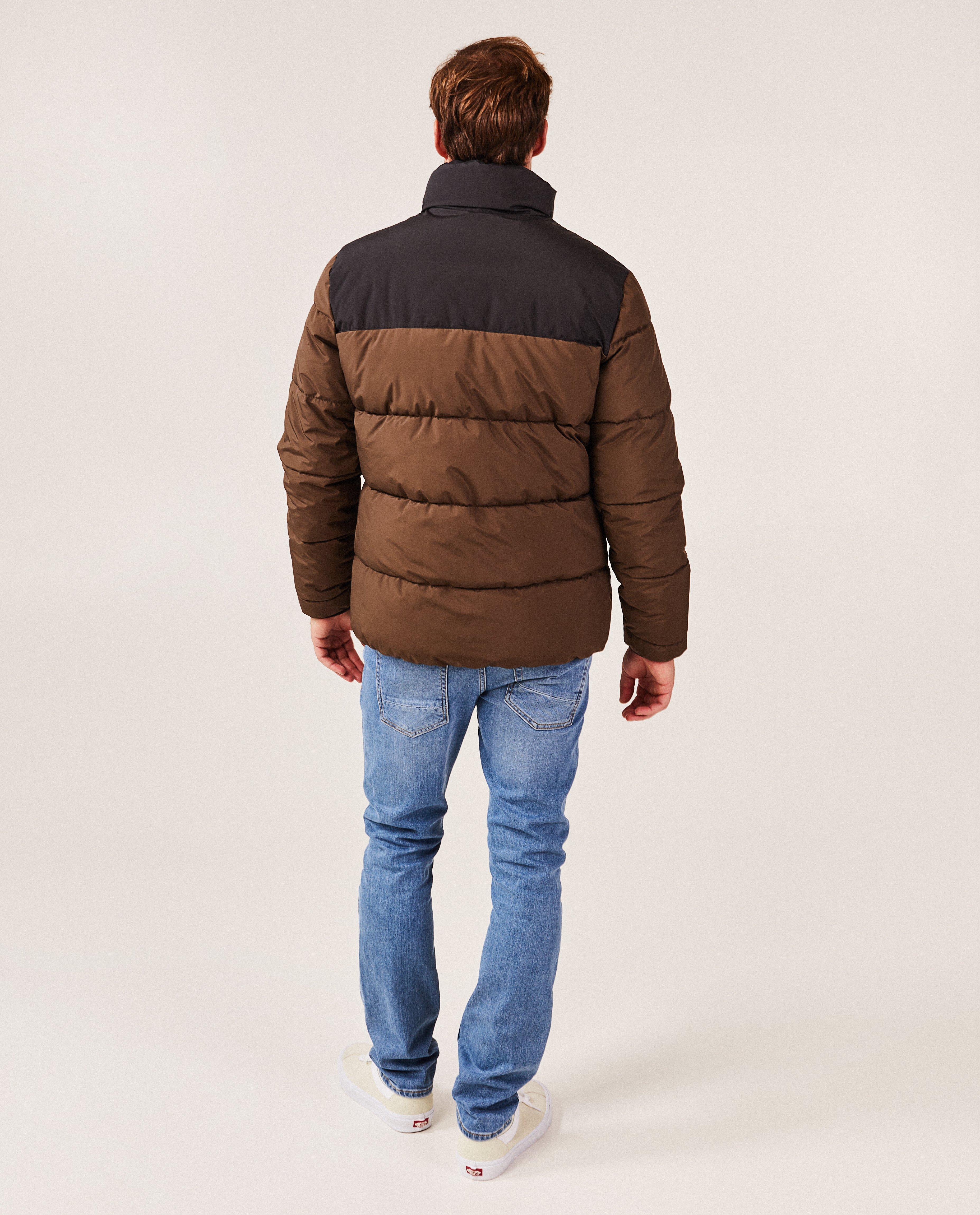 Doudounes - Veste brun foncé, color block