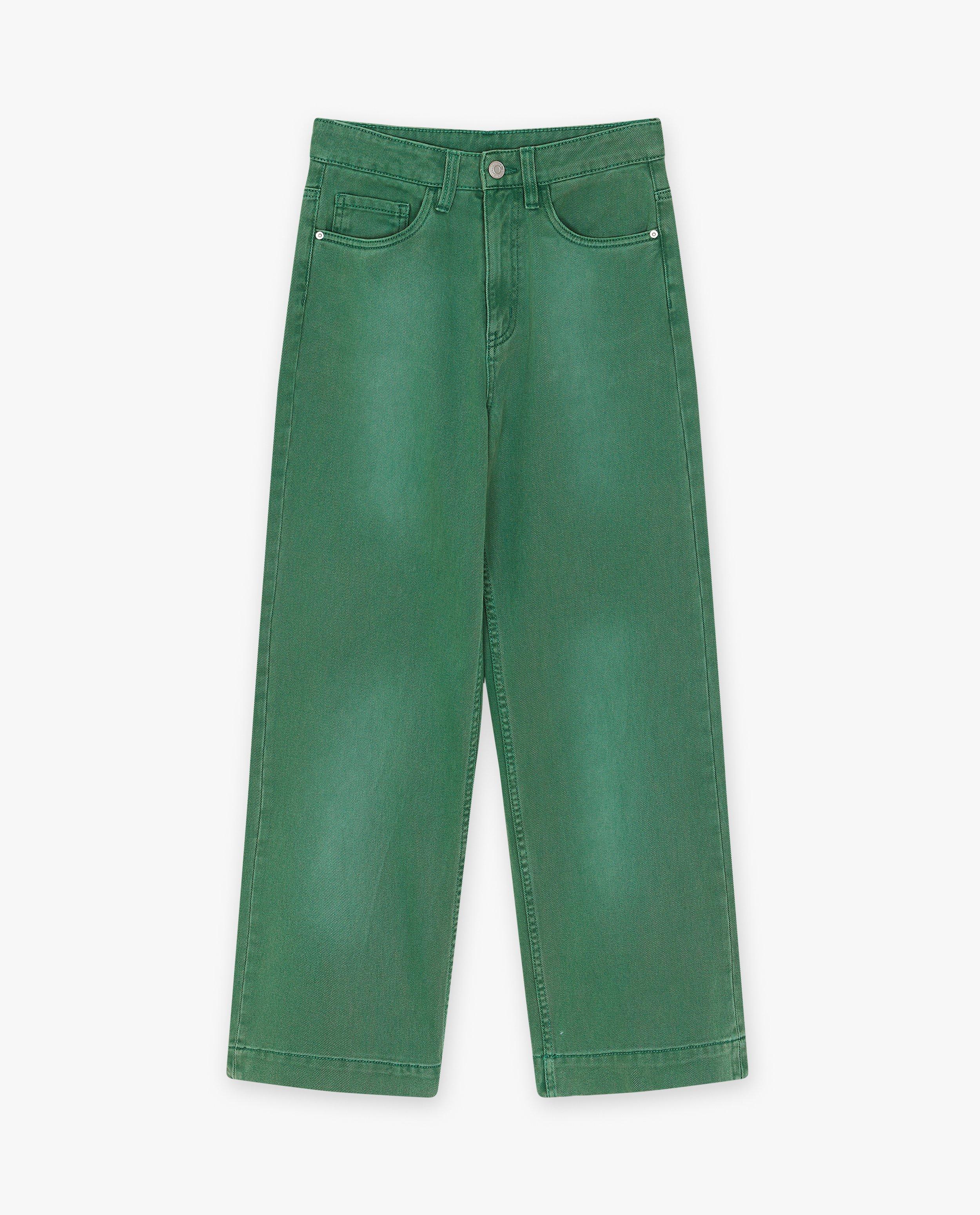 Jeans - Groene jeans, straight fit