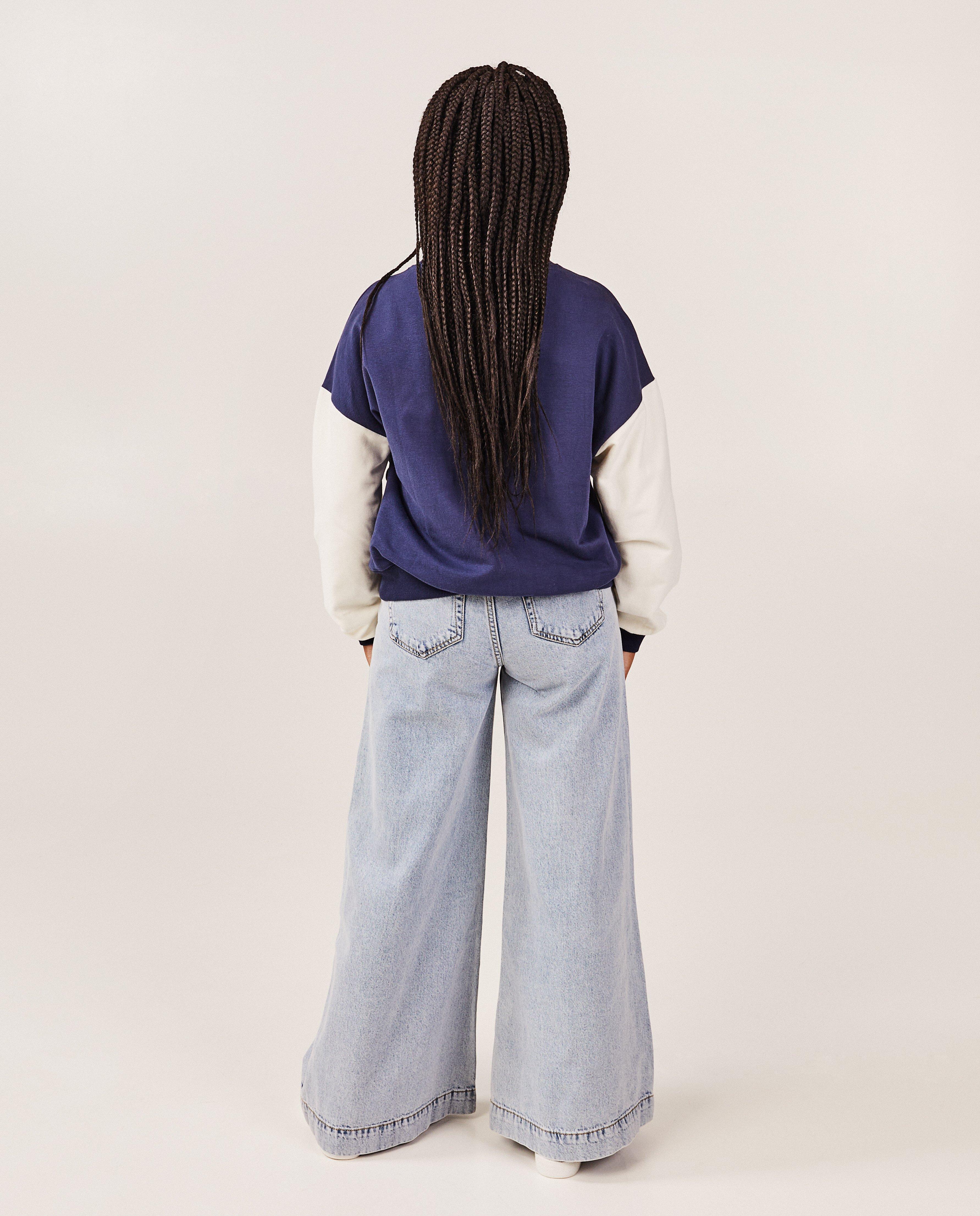 Jeans - Lichtblauwe jeans, wide leg fit