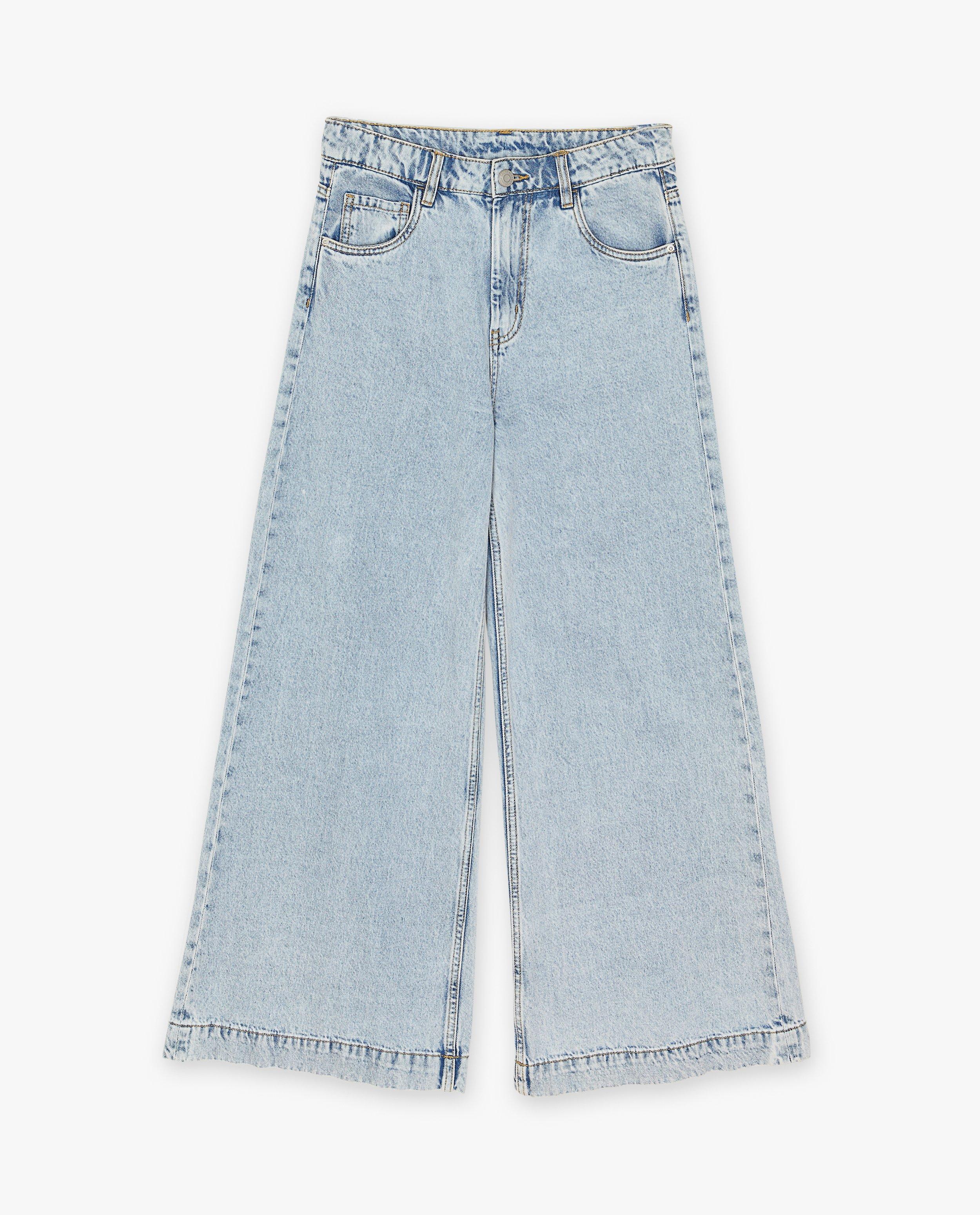 Jeans - Lichtblauwe jeans, wide leg fit