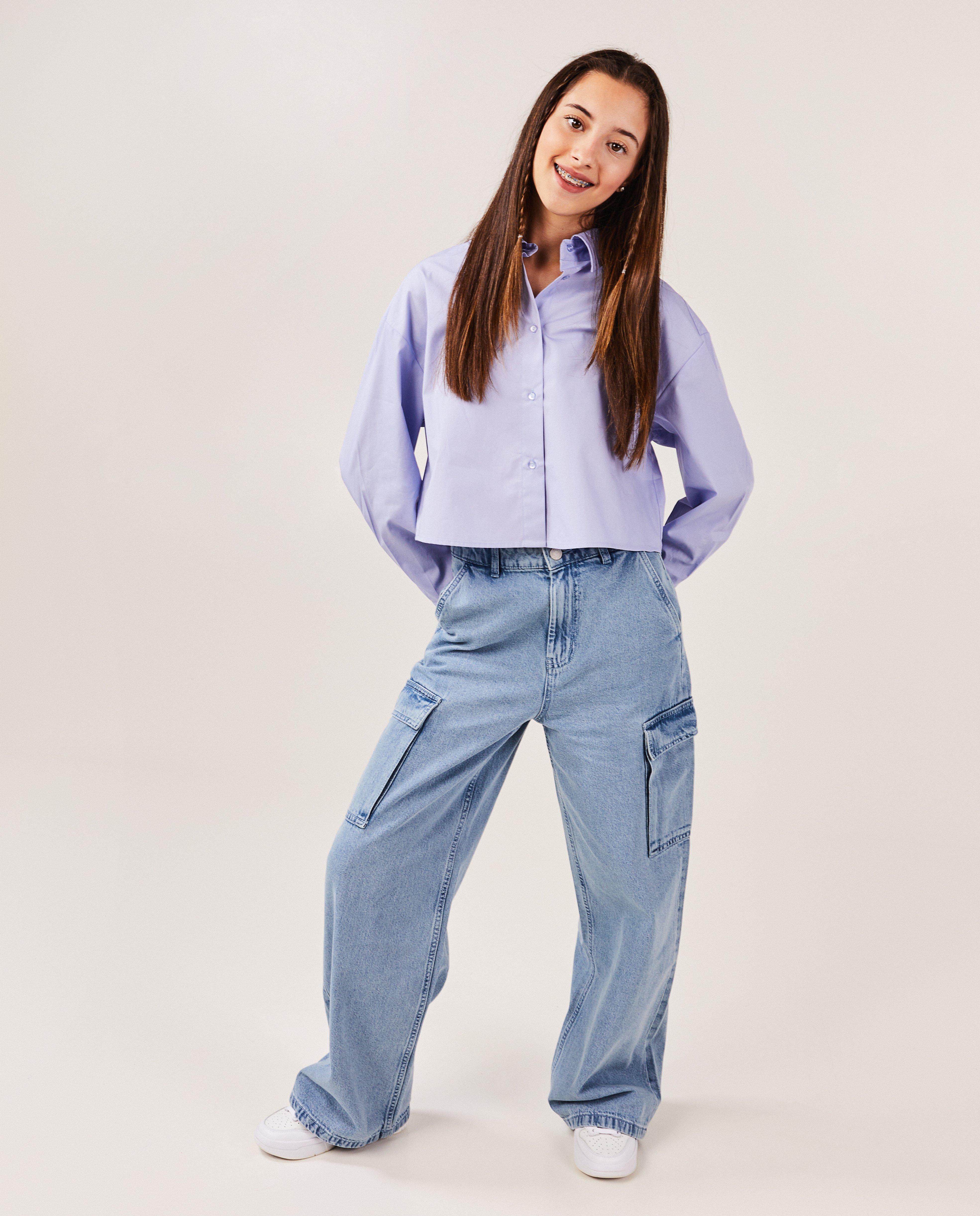 Jeans - Blauwe jeans, cargo fit