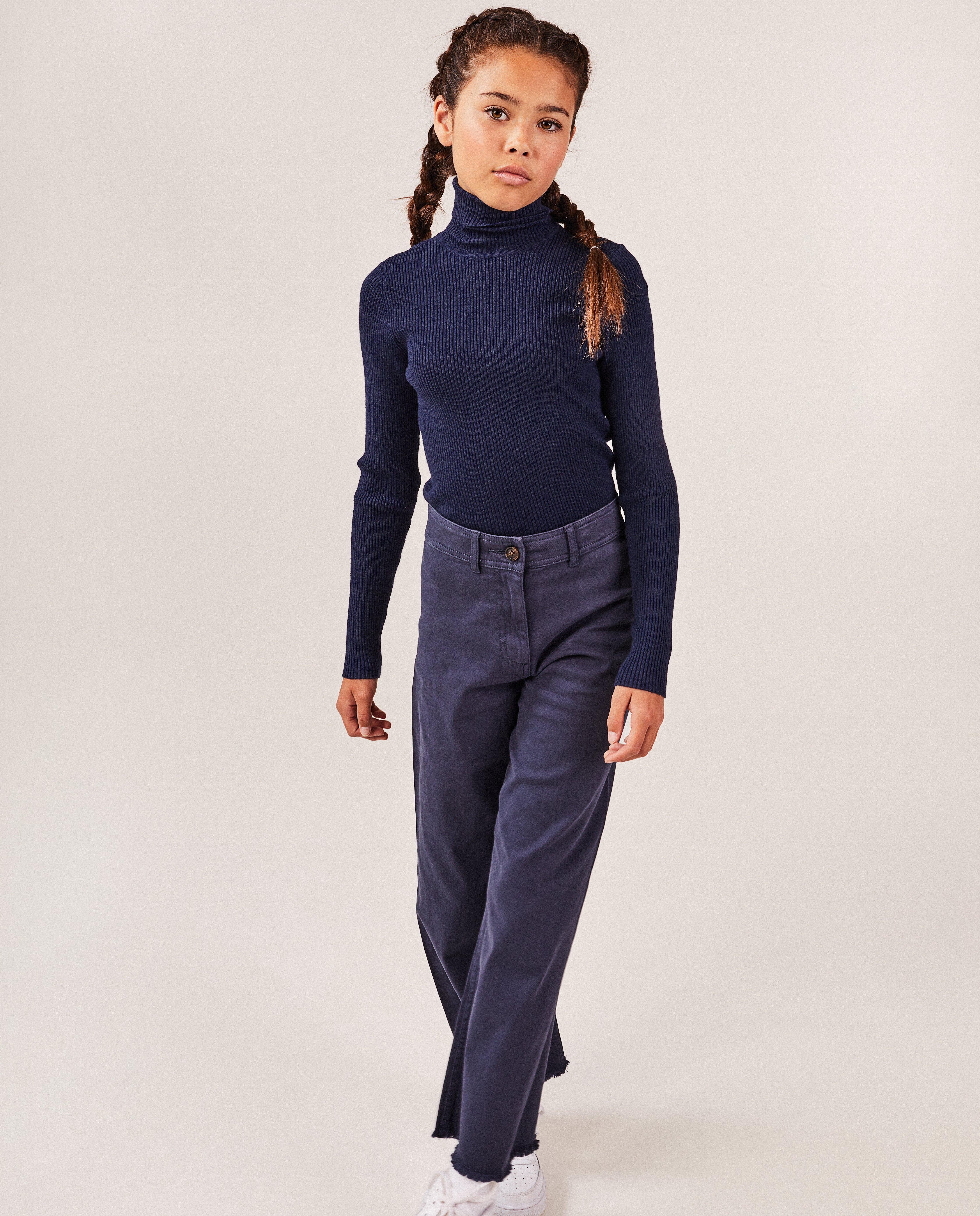 Donkerblauwe broek, straight fit - null - Fish & Chips