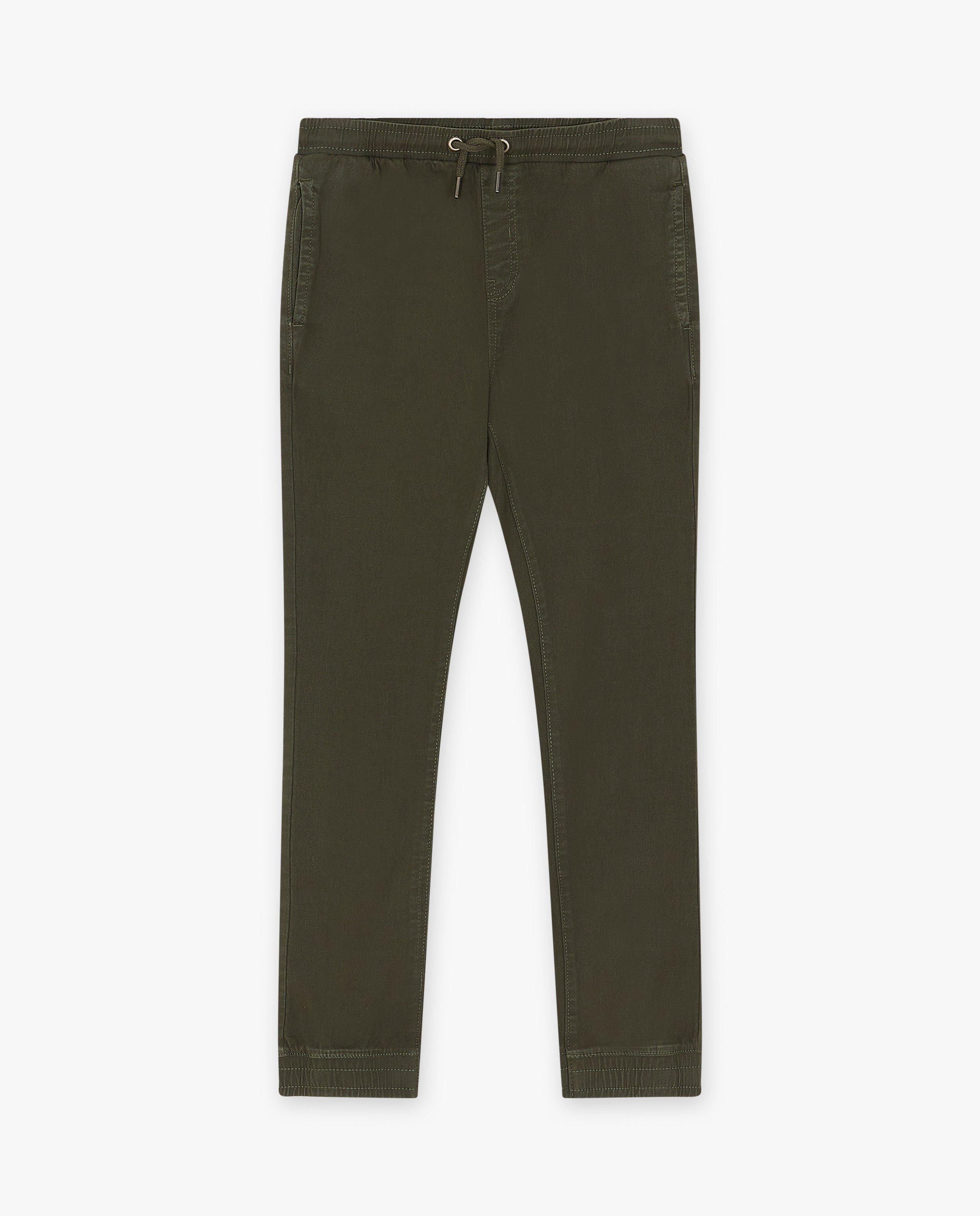Pantalons - Pantalon vert foncé, slim fit
