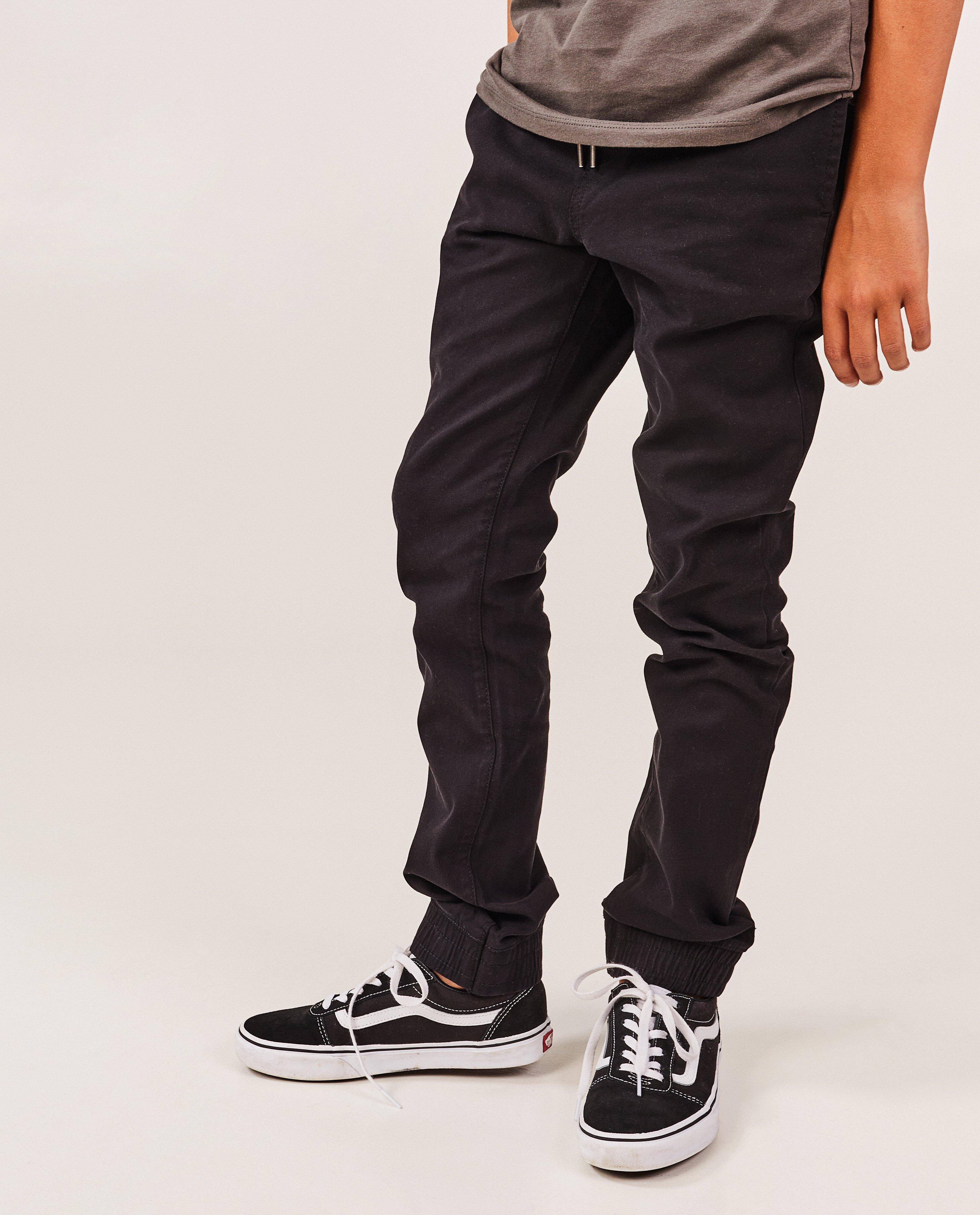 Pantalons - Pantalon vert foncé, slim fit