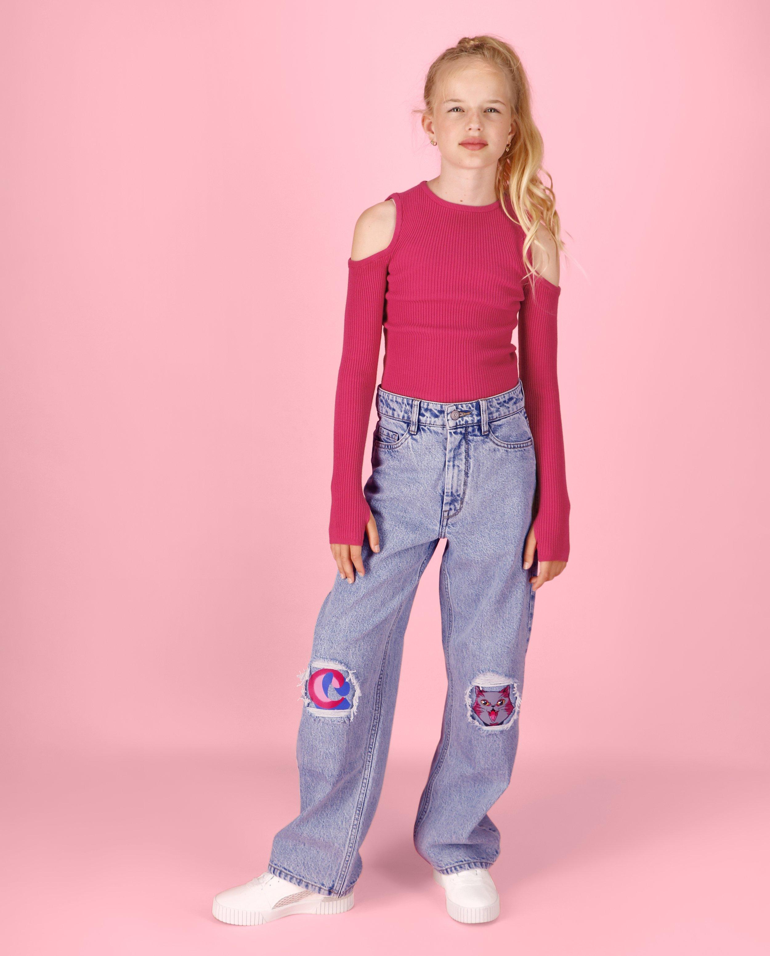 Jeans - Jeans bleu clair, coupe à jambes larges
