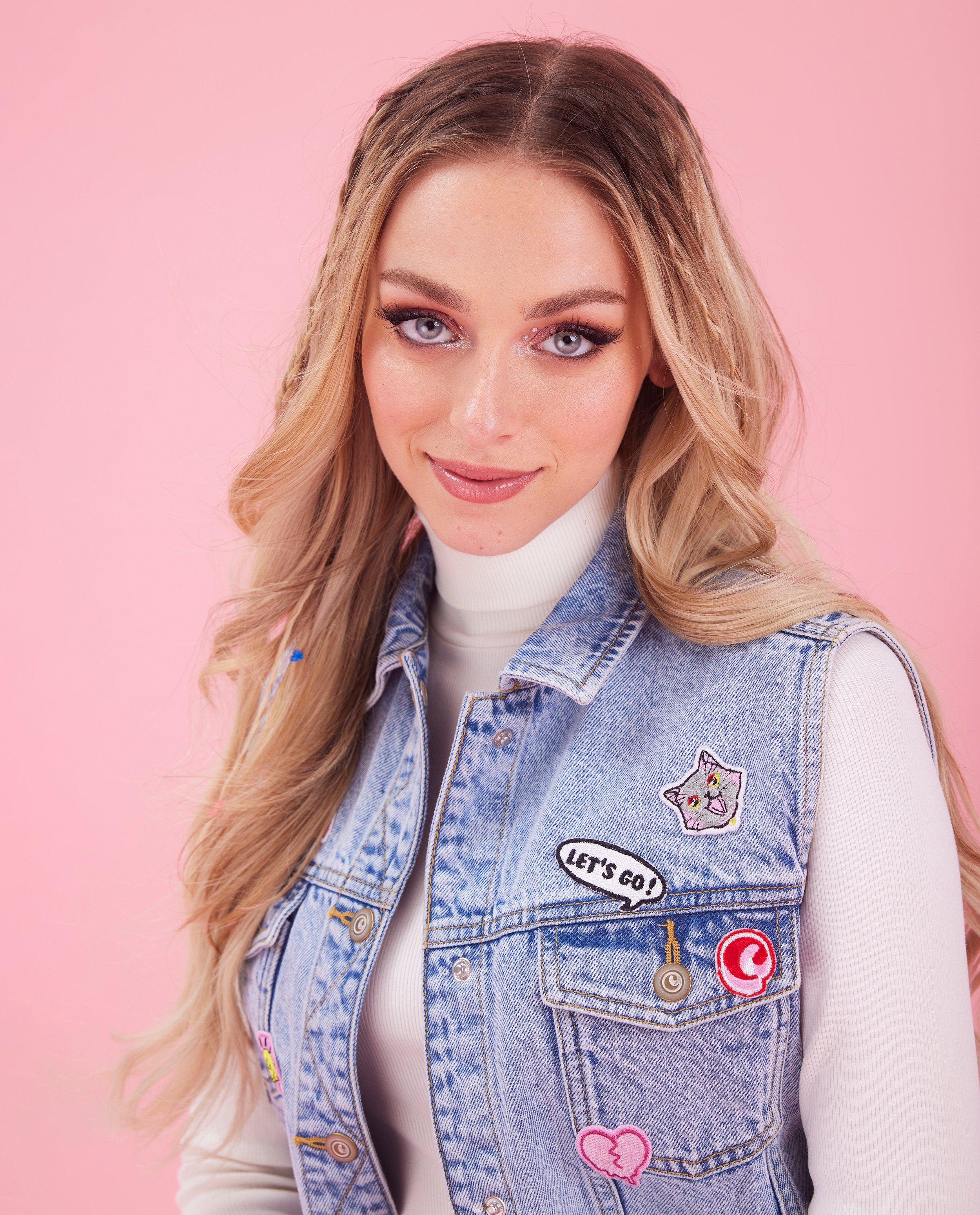 Cardigan - Jeansvest met patches, 4-14 jaar
