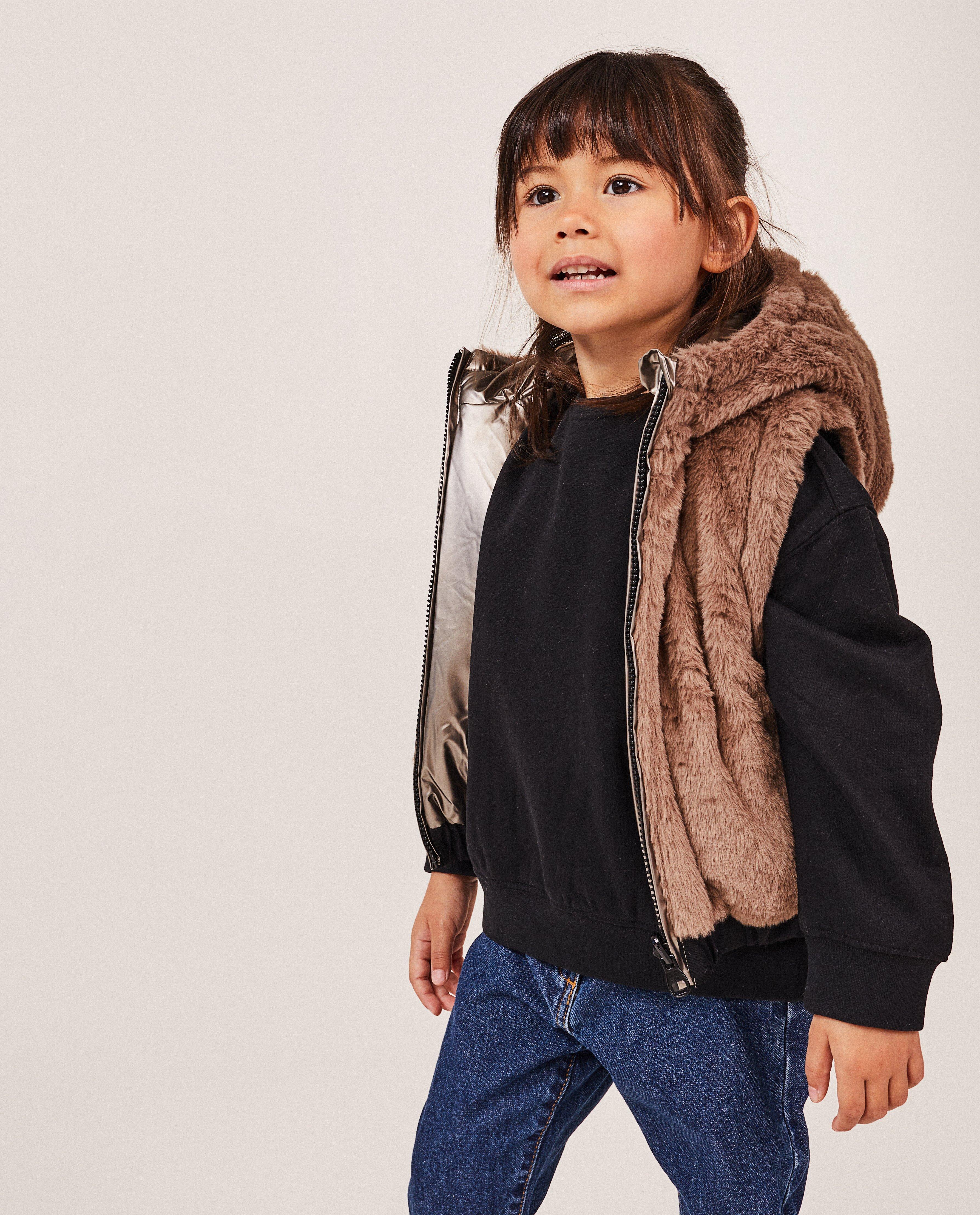Poncho's en teddy's - Omkeerbare metallic bodywarmer