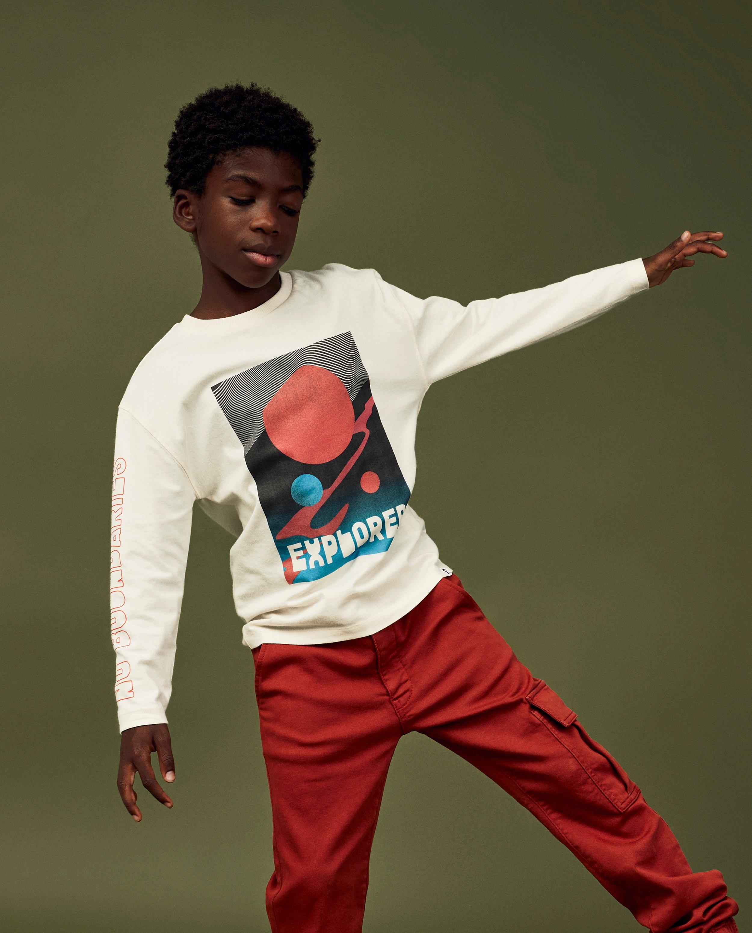 T-shirts - Longsleeve met retro print