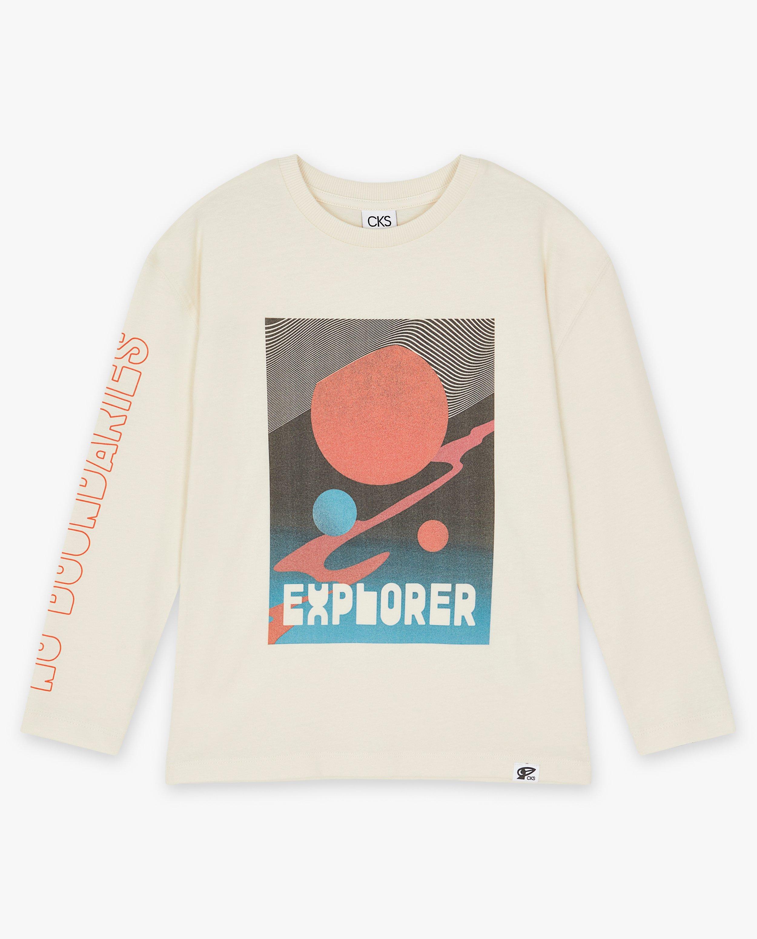 T-shirts - Longsleeve met retro print