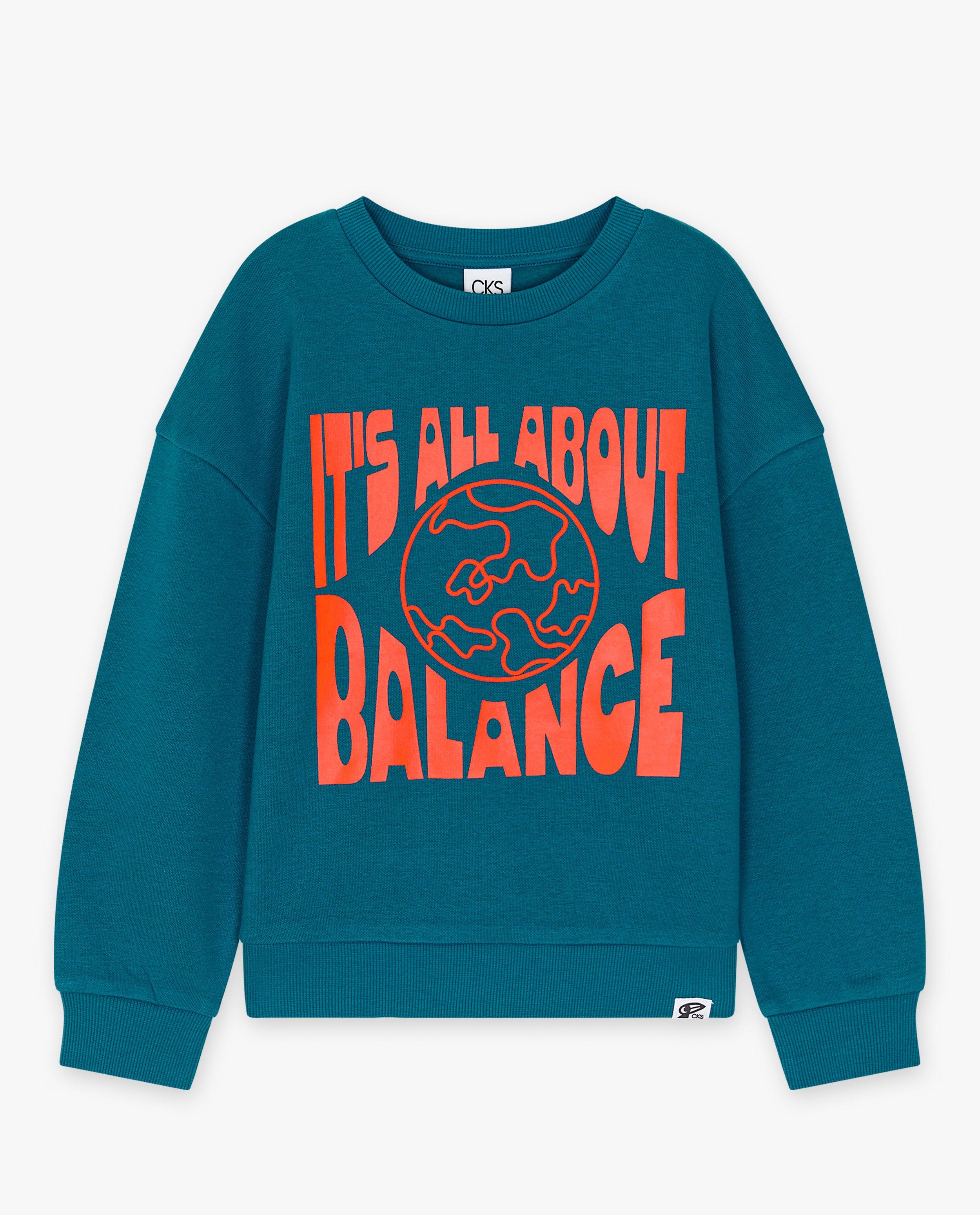 Sweaters - Donkerblauwe sweater met print