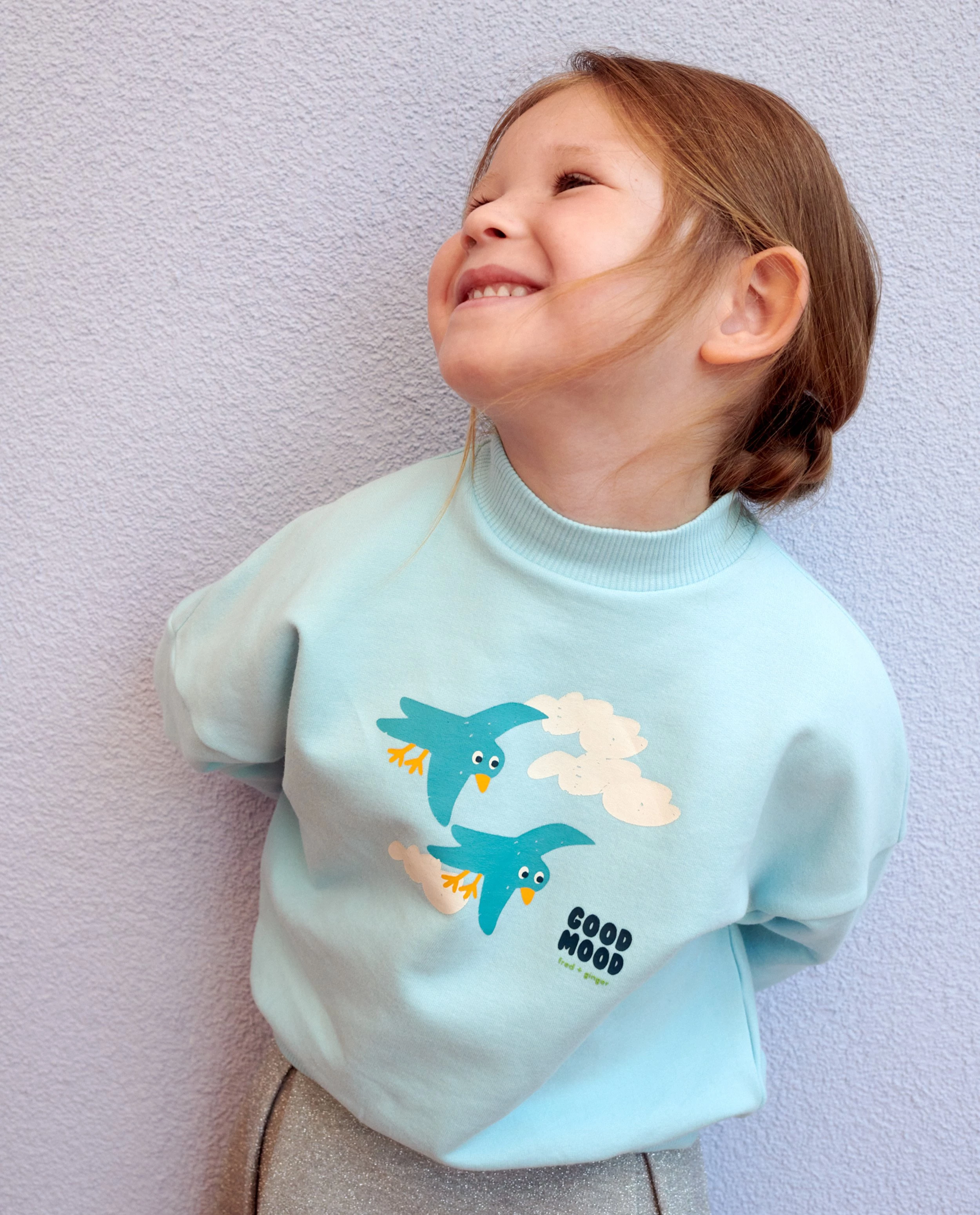 Sweater met vogelprint