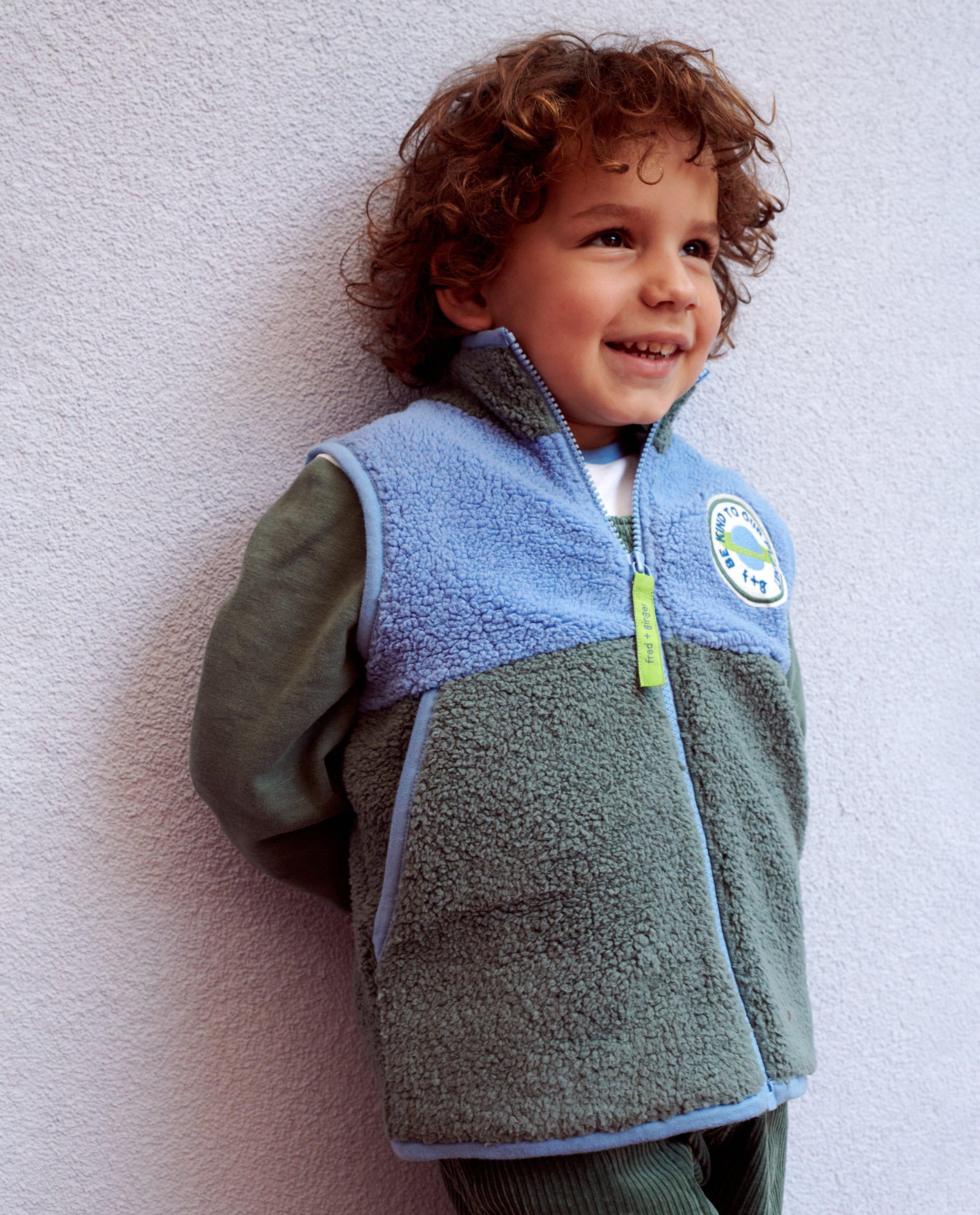 Cardigan - Mouwloos vest van teddystof