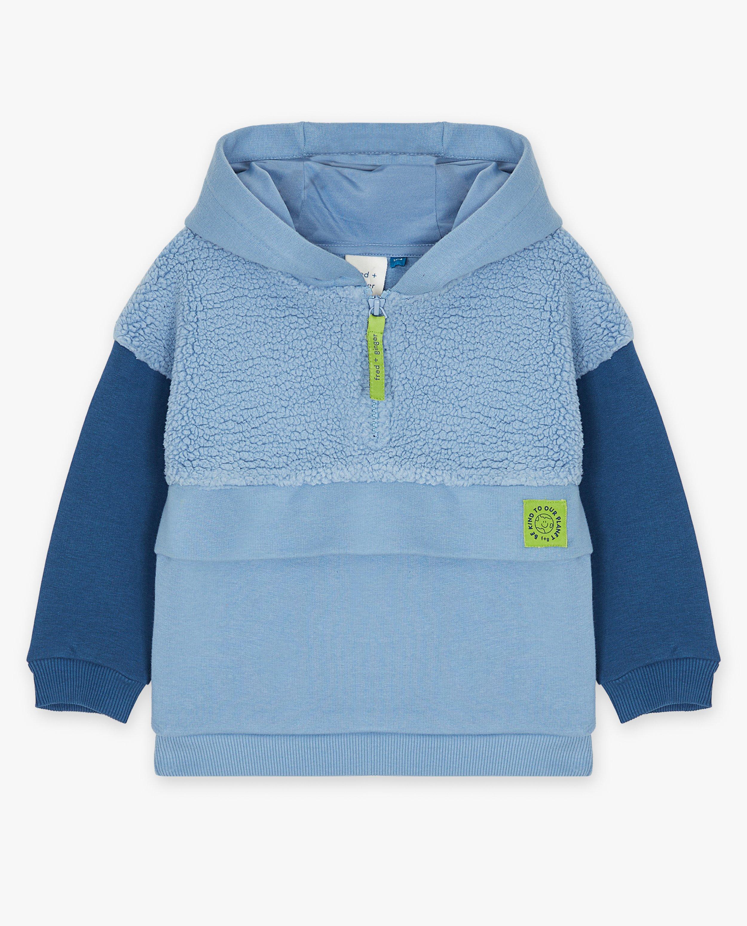 Sweaters - Hoodie met teddystof
