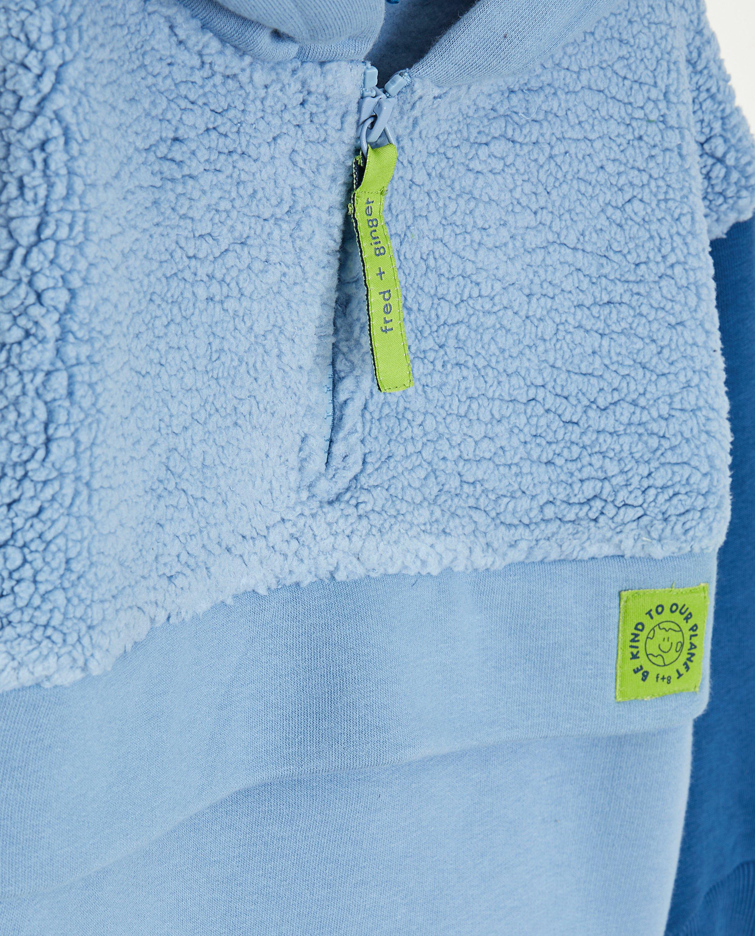 Sweaters - Hoodie met teddystof