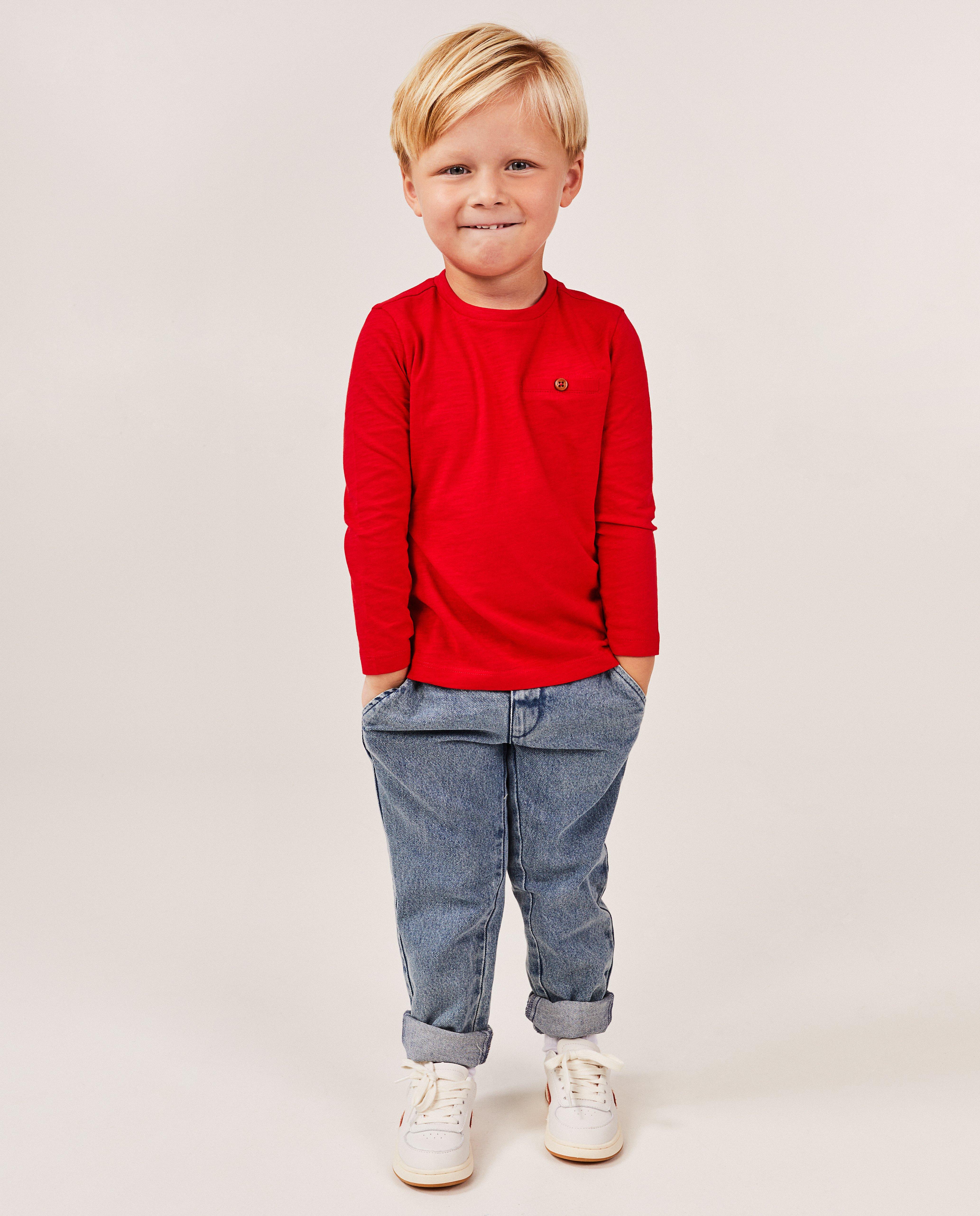 T-shirt rouge à manches longues - null - Kidz Nation