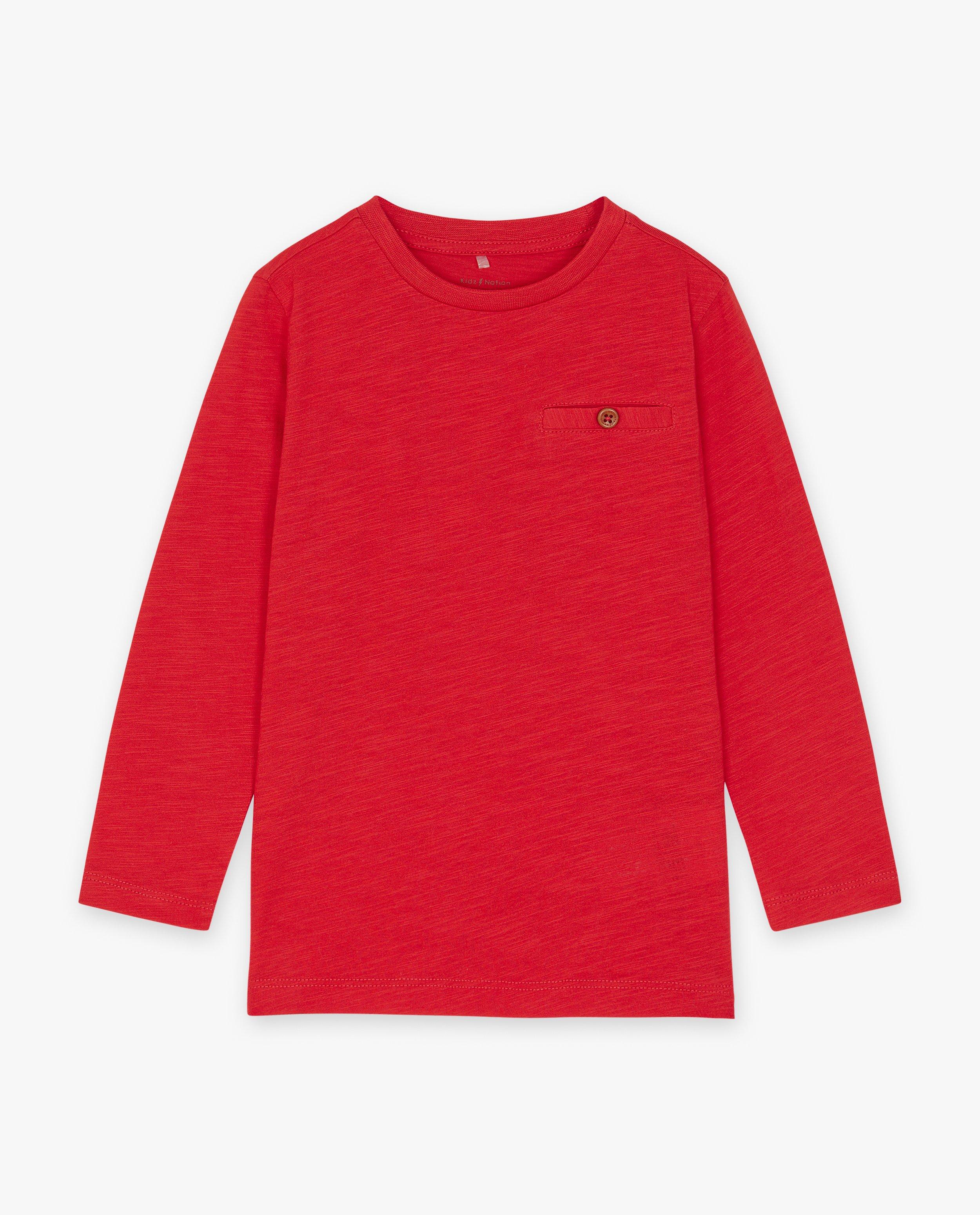 T-shirts - T-shirt rouge à manches longues