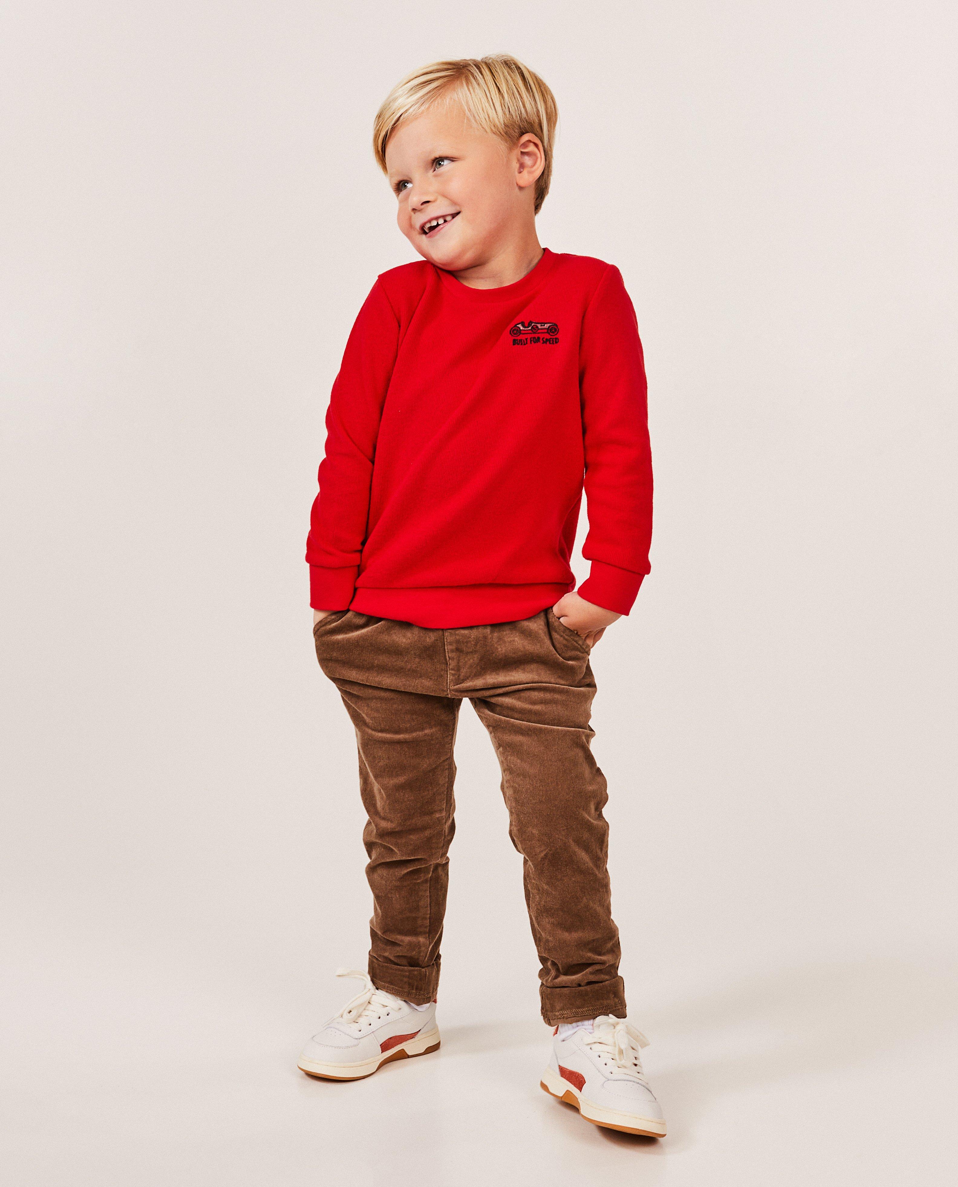 Rode sweater met rib - null - Kidz Nation