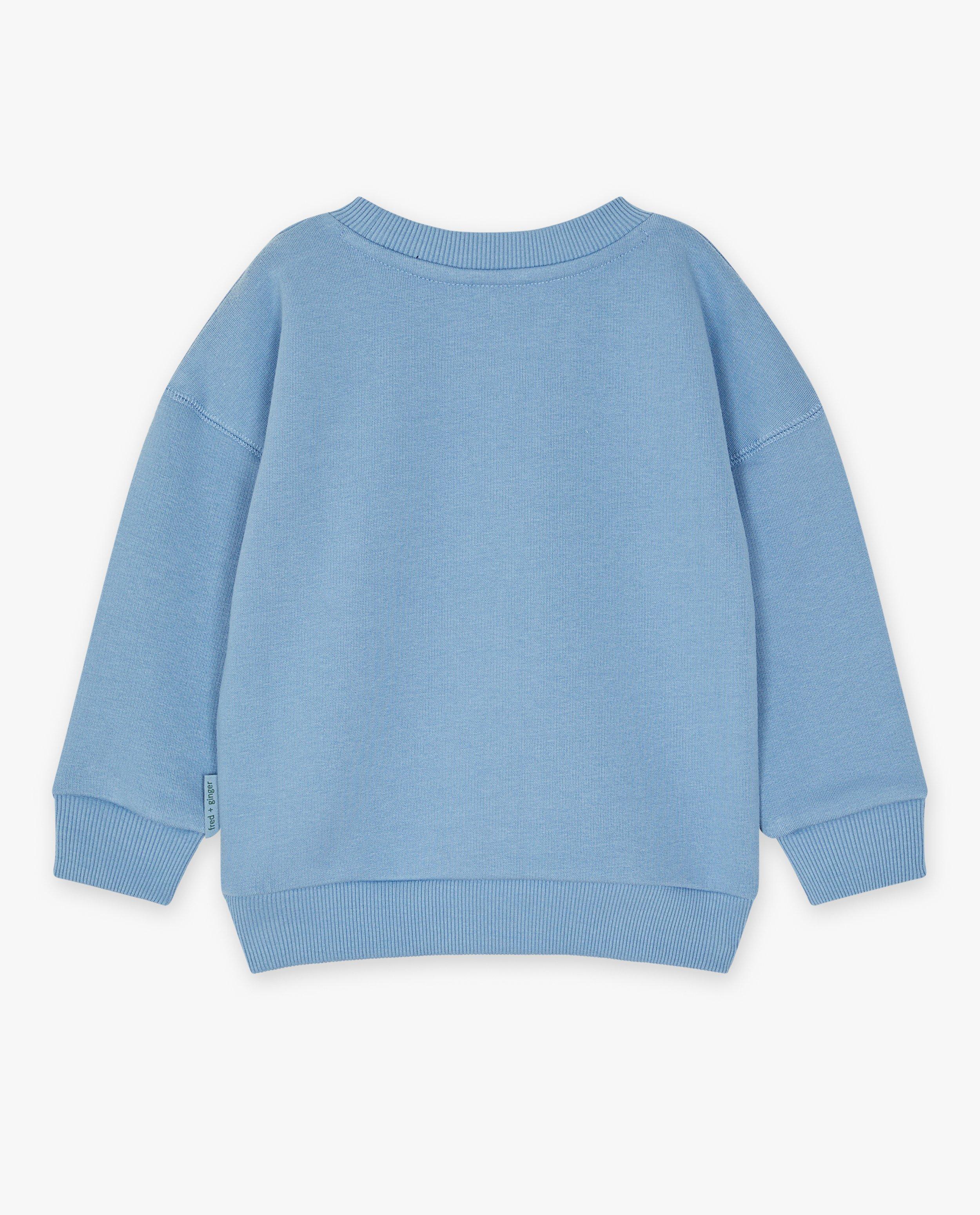 Sweaters - Blauwe sweater met print