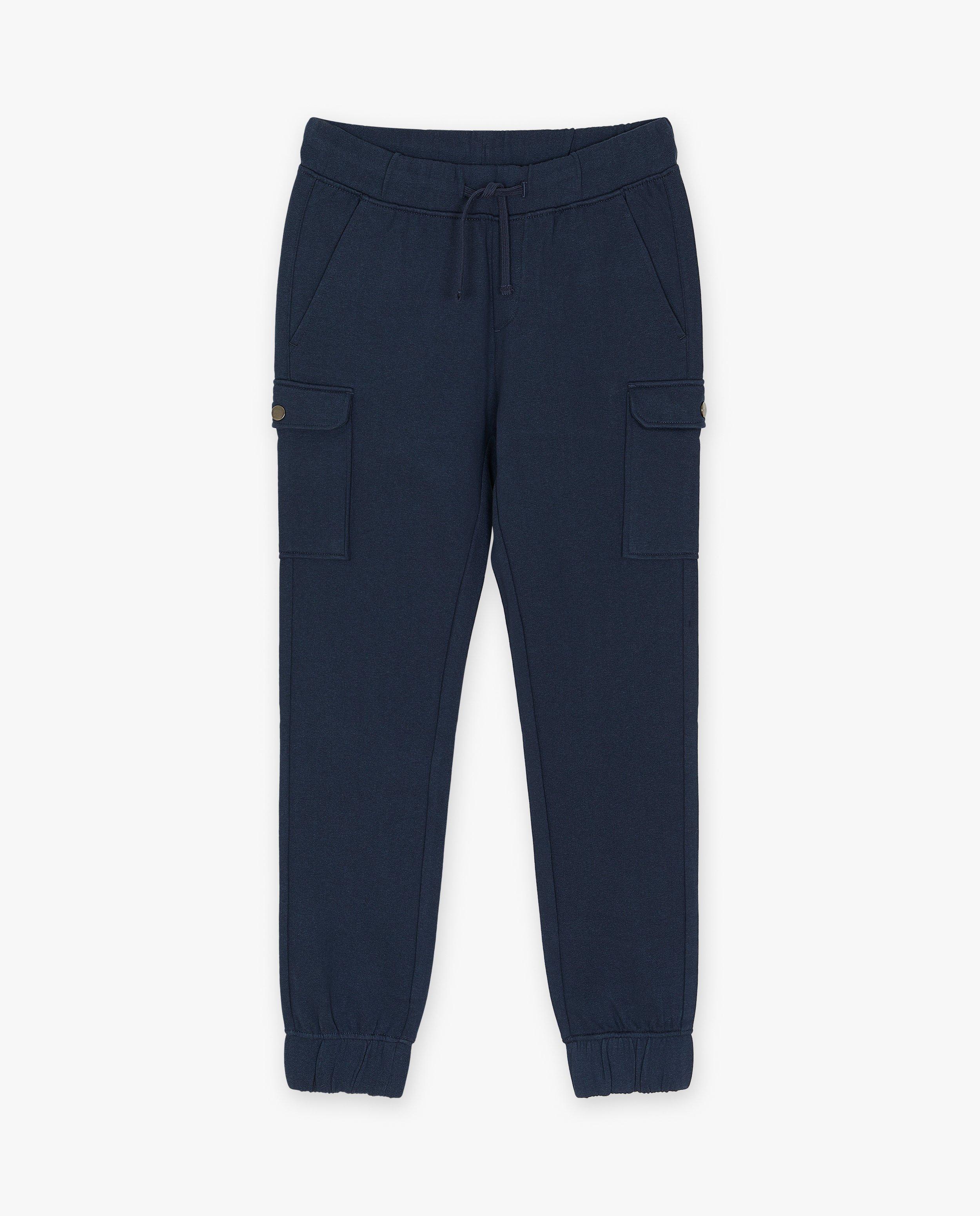 Pantalon de jogging bleu fonc&eacute;, coupe cargo - D&eacute;tails du produit - bleu fonc&eacute; - image num&eacute;ro 5