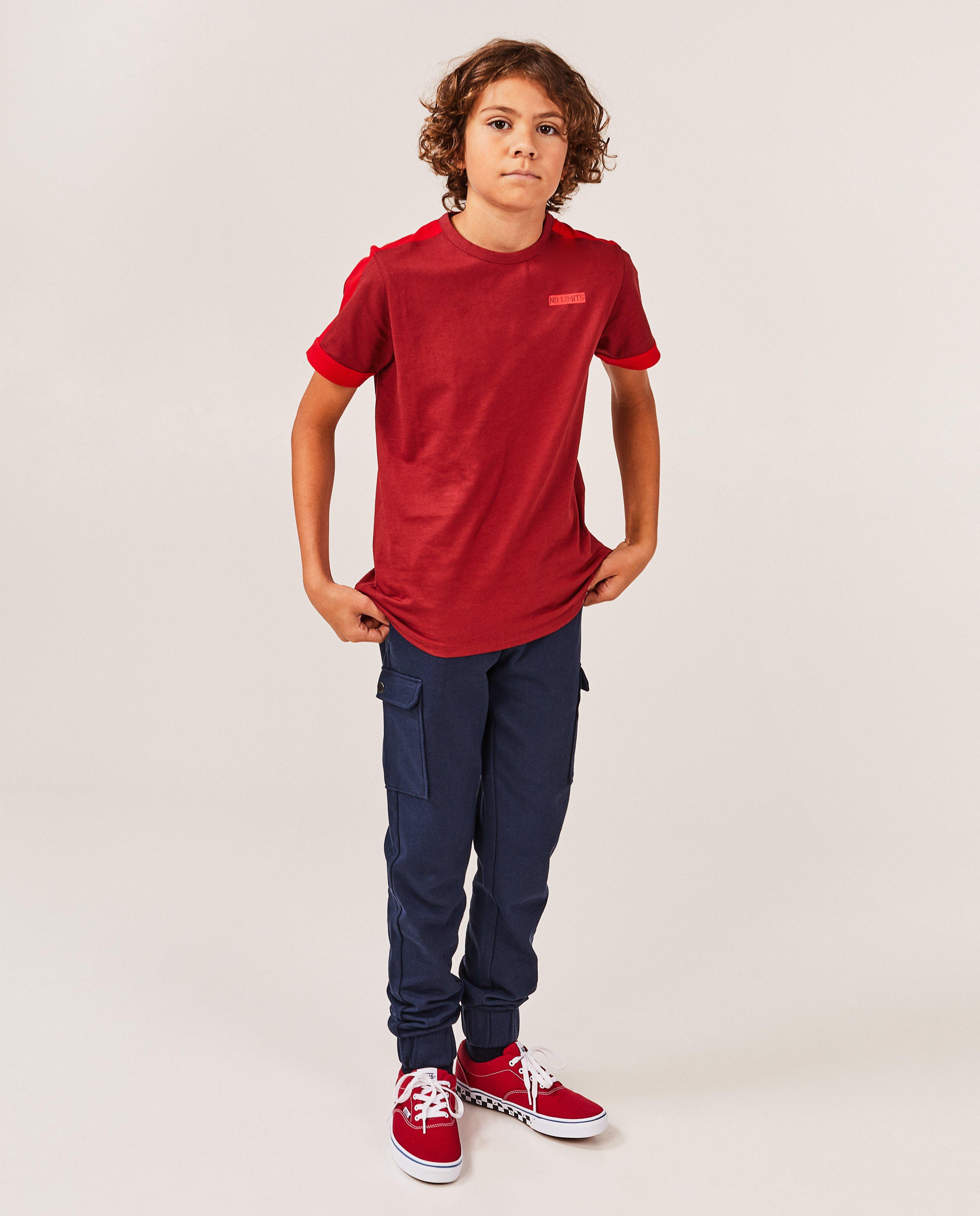 Rood T-shirt met opschrift - null - Fish & Chips