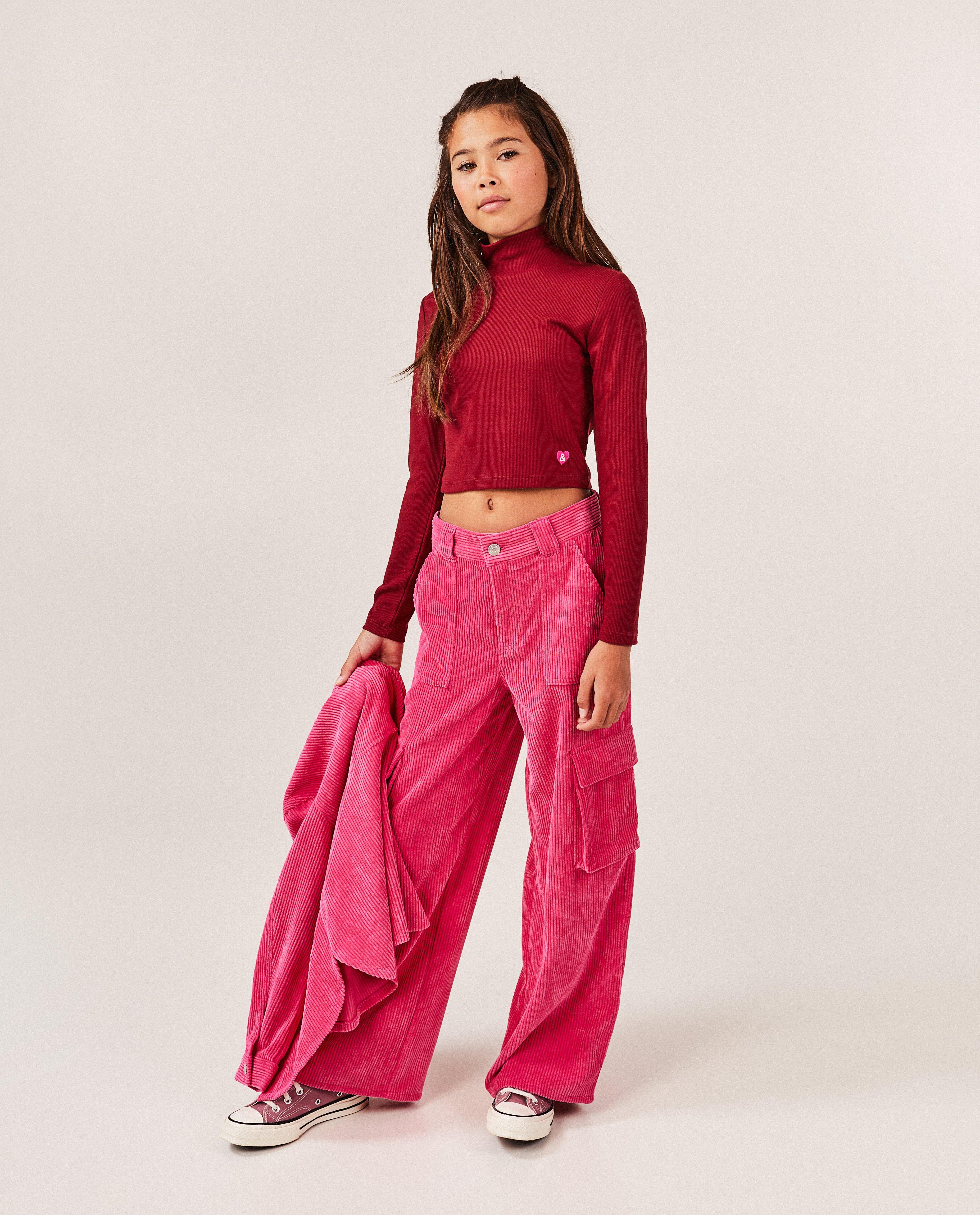 Longsleeve met rib, cropped fit - null - Fish & Chips