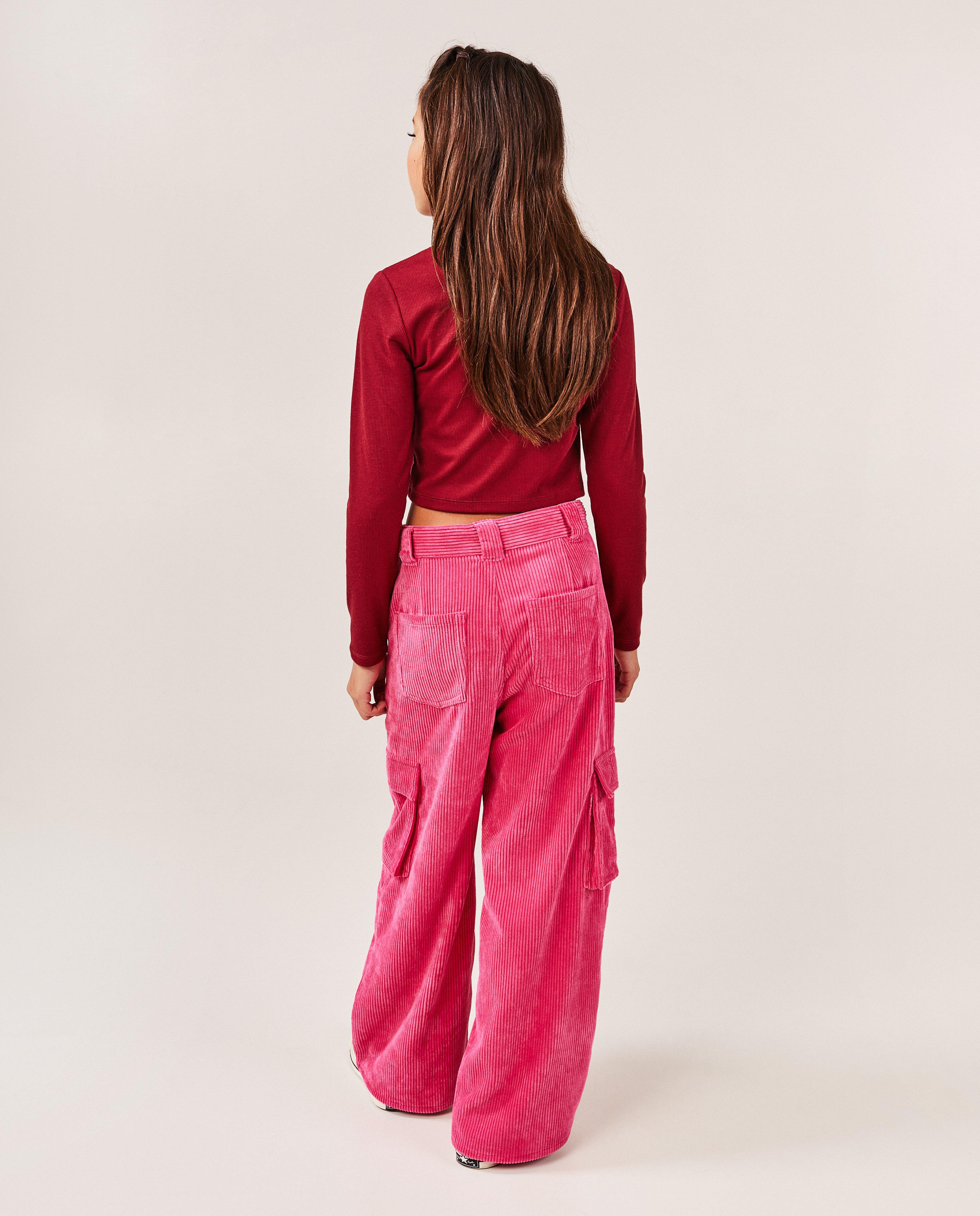 T-shirts - Longsleeve met rib, cropped fit