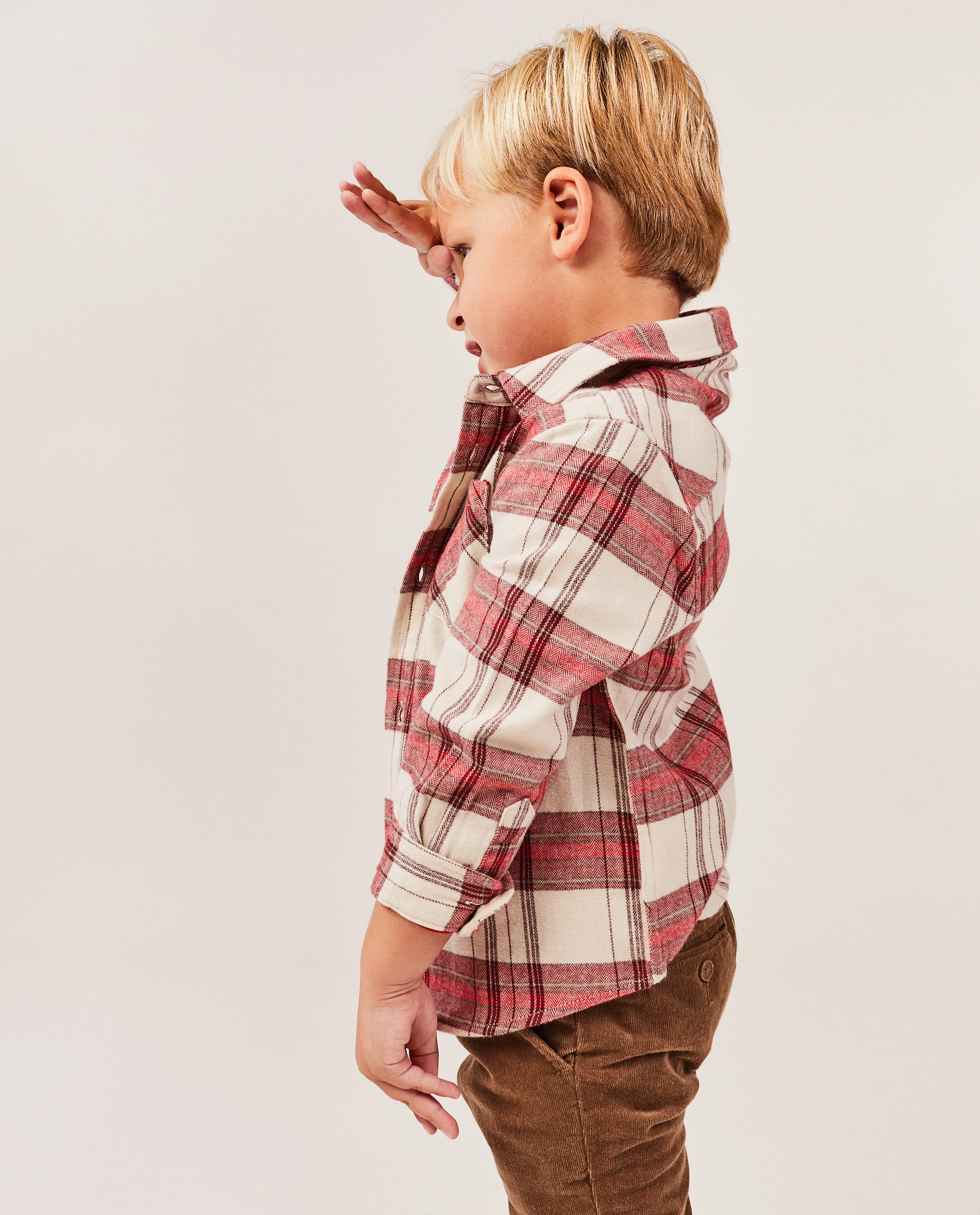 Flanellen hemd met ruiten, 2-7 jaar