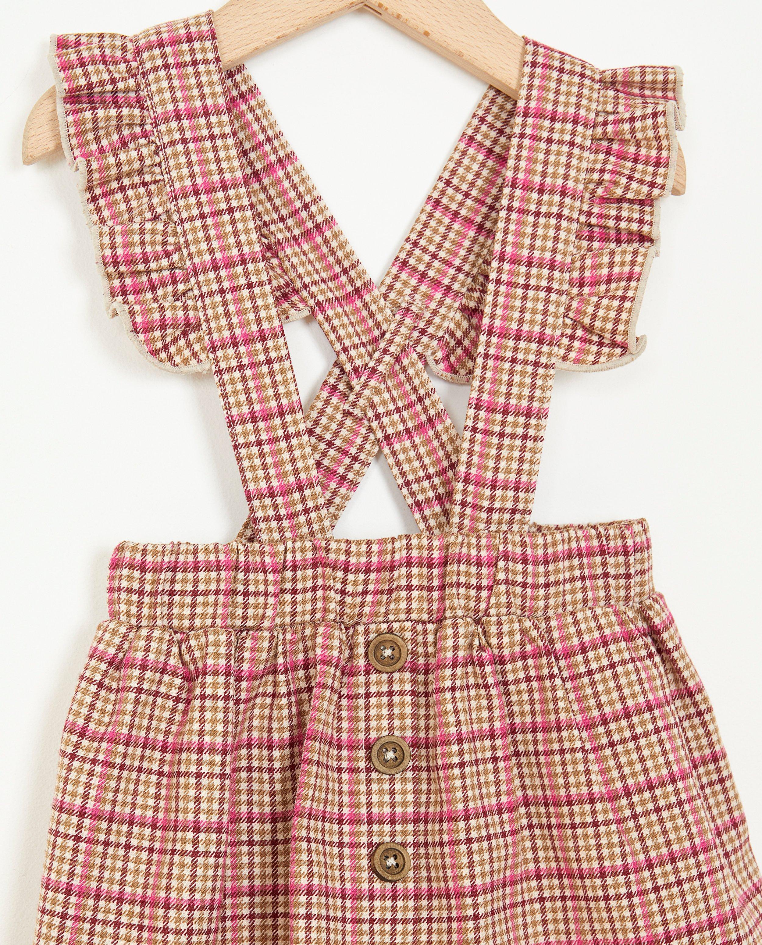 Jupes - Robe-salopette à carreaux