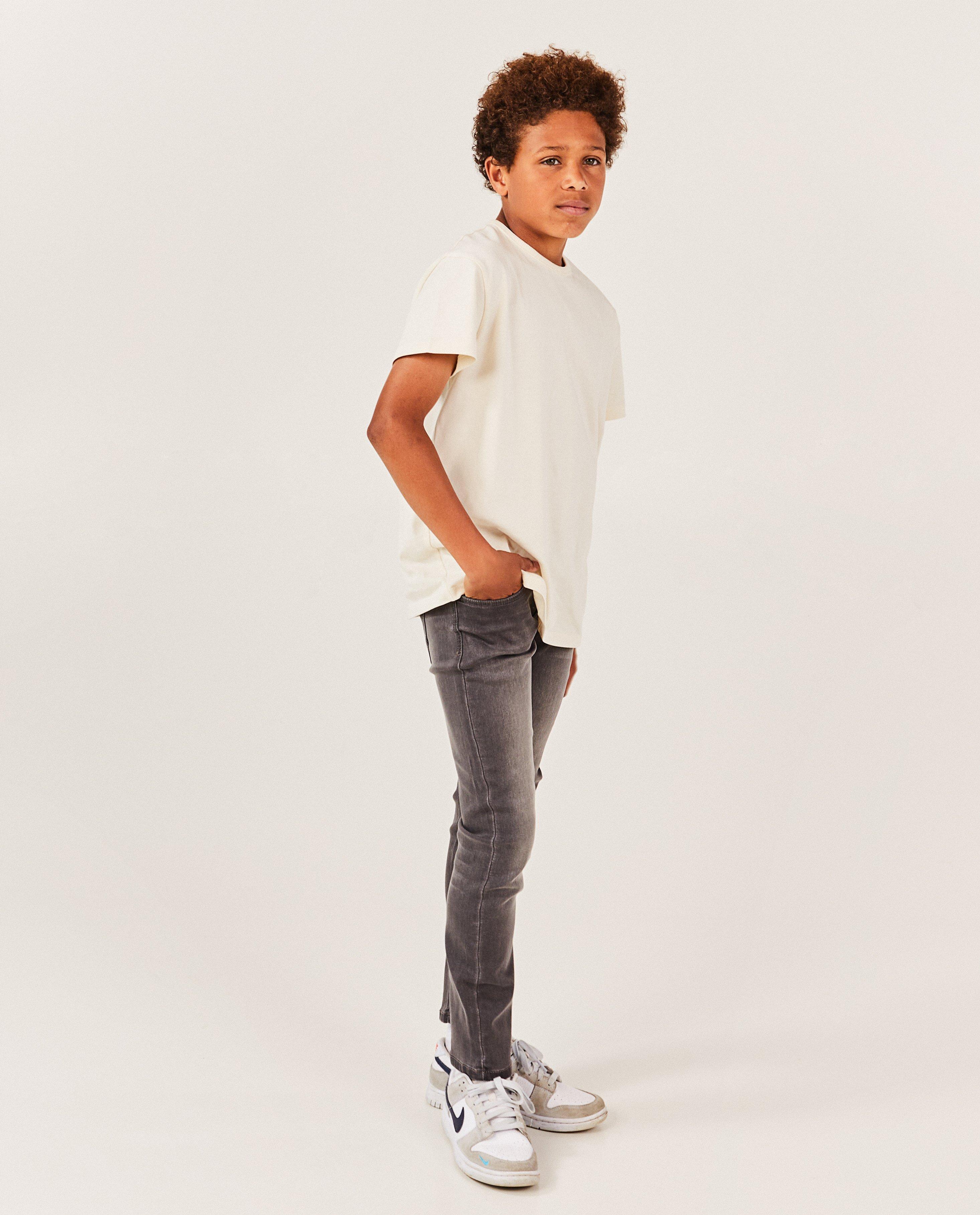 Donkergrijze jeans, slim fit - null - Fish & Chips