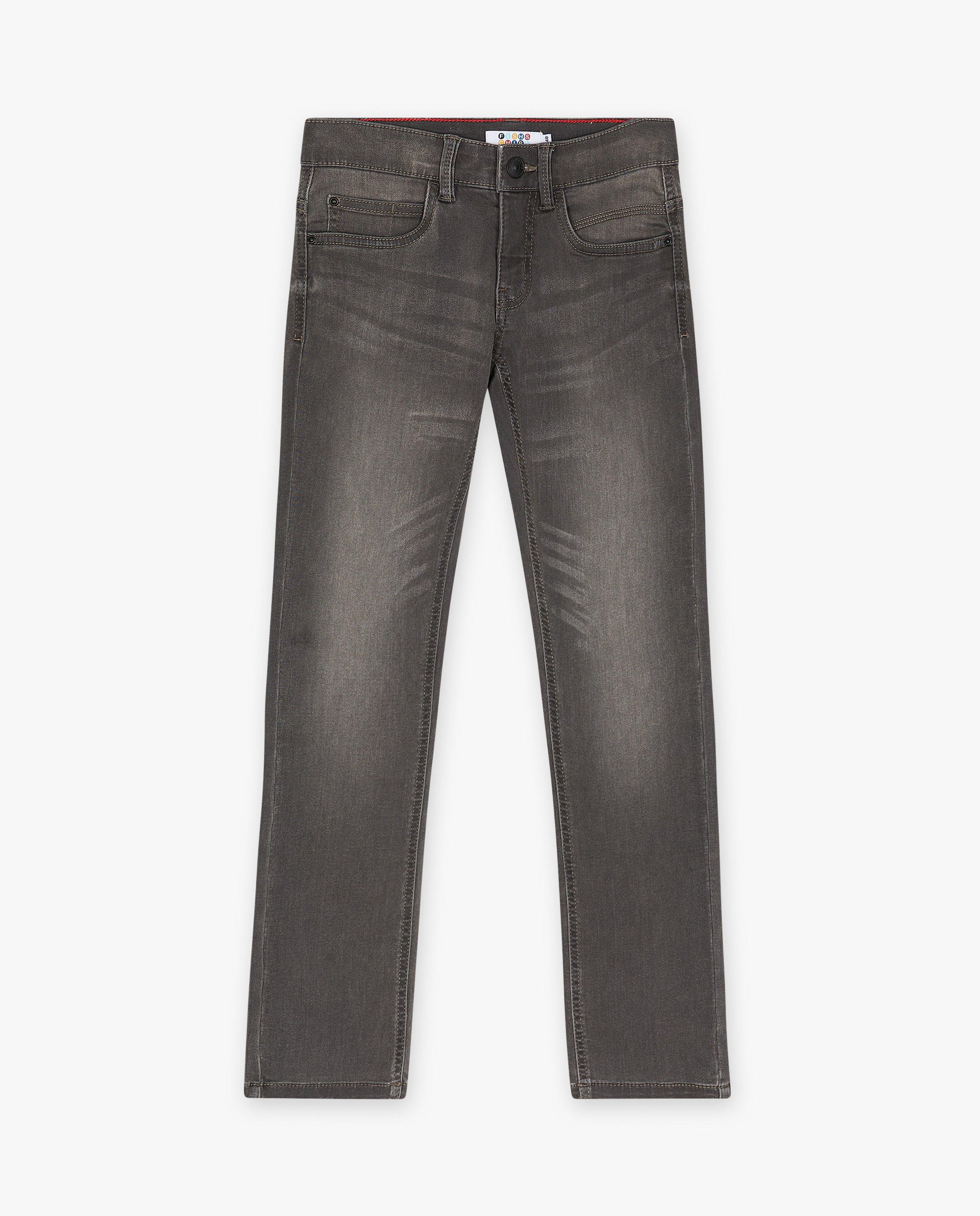 Jeans - Donkergrijze jeans, slim fit