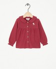 Donkerrode blouse met ajour - null - Cuddles and Smiles
