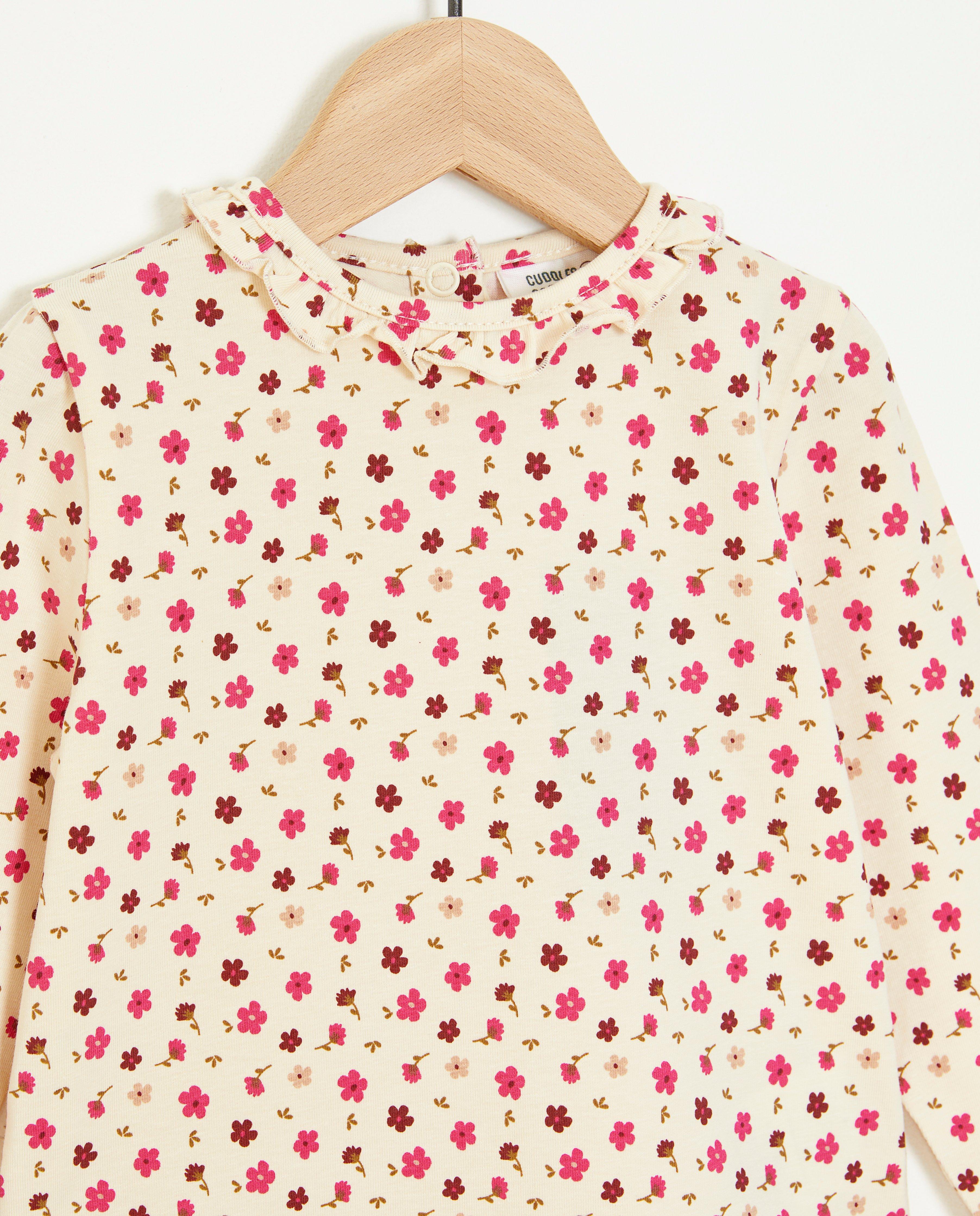 T-shirts - Longsleeve met bloemenprint