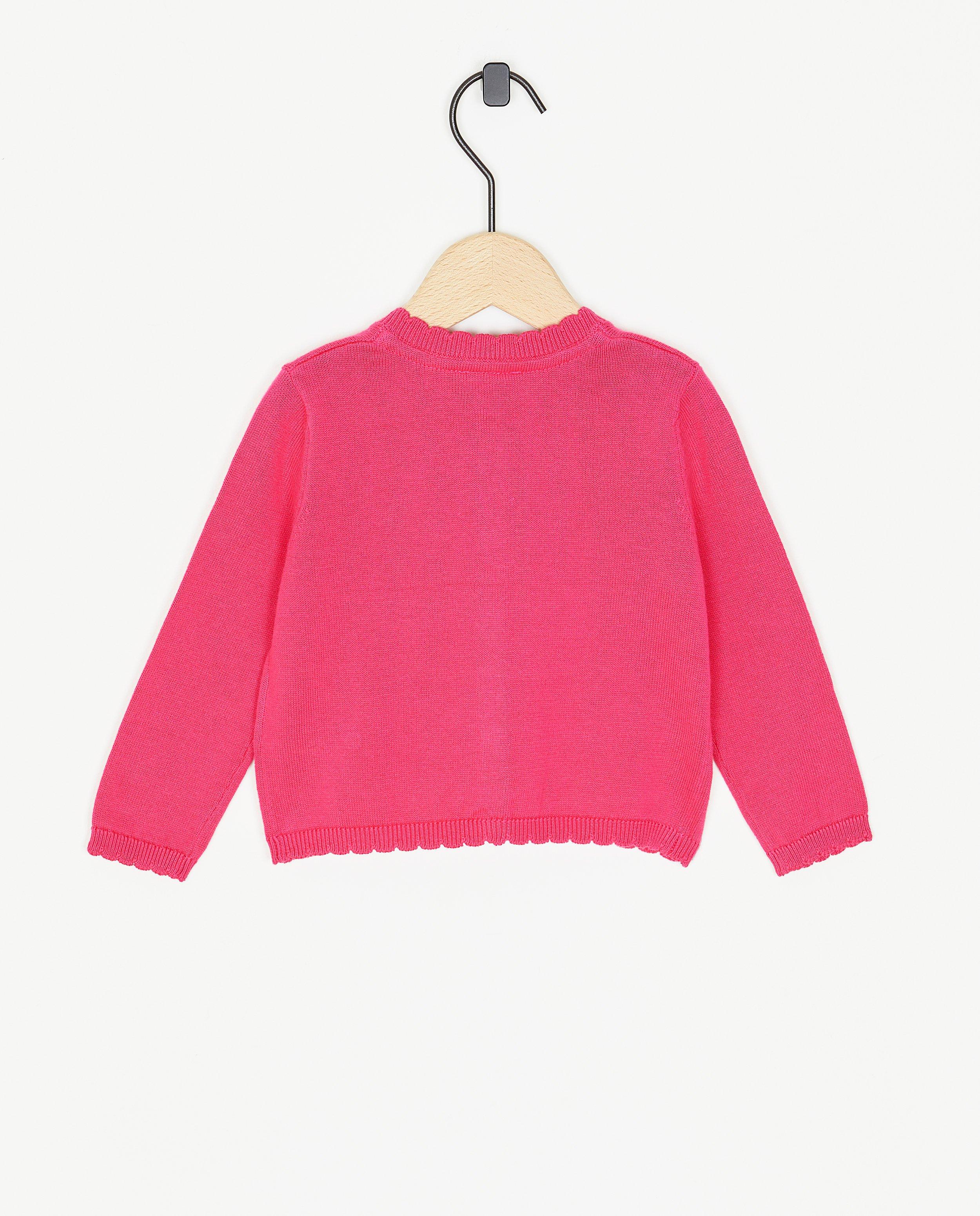 Cardigans - Cardigan rose en fin tricot