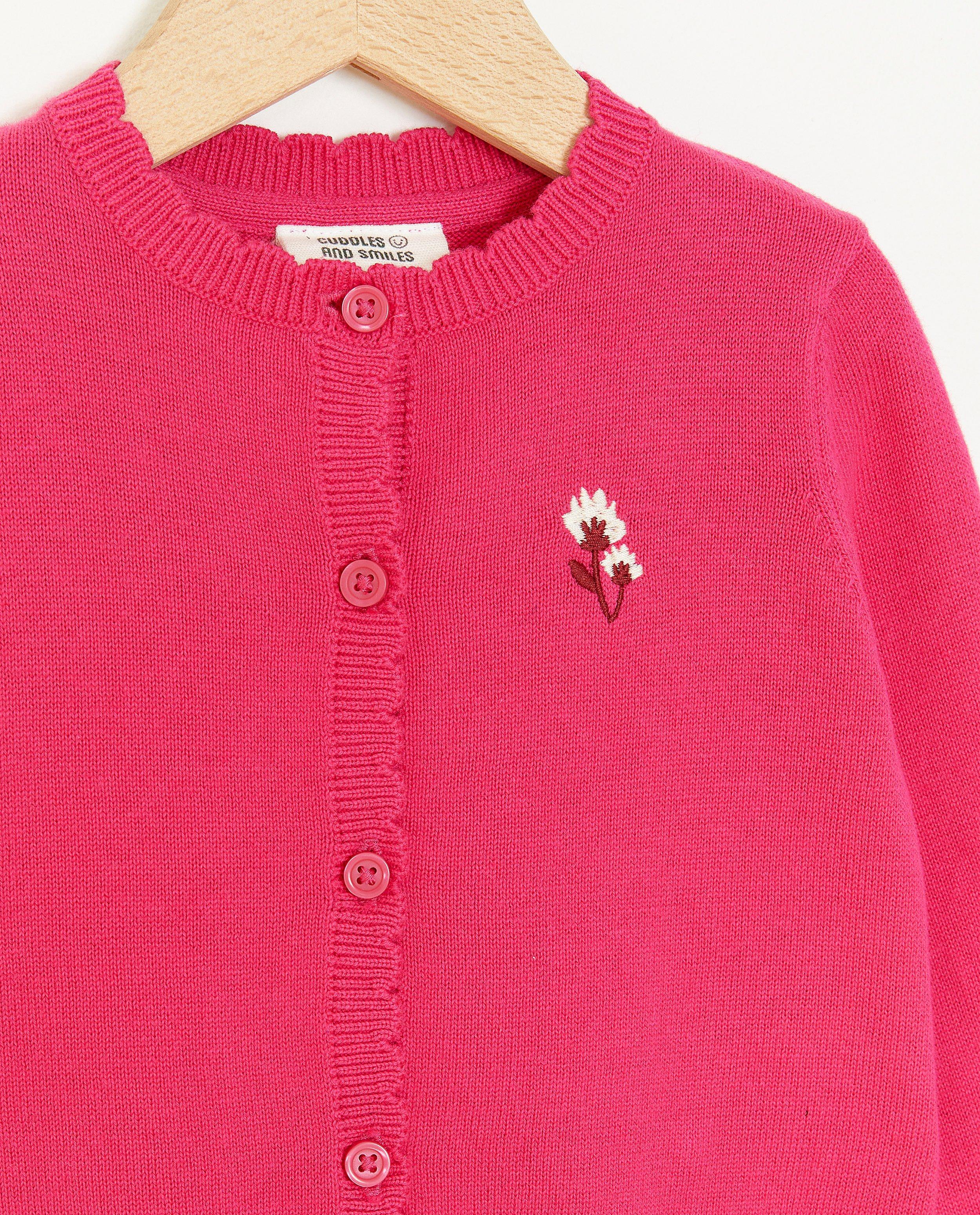Cardigans - Cardigan rose en fin tricot