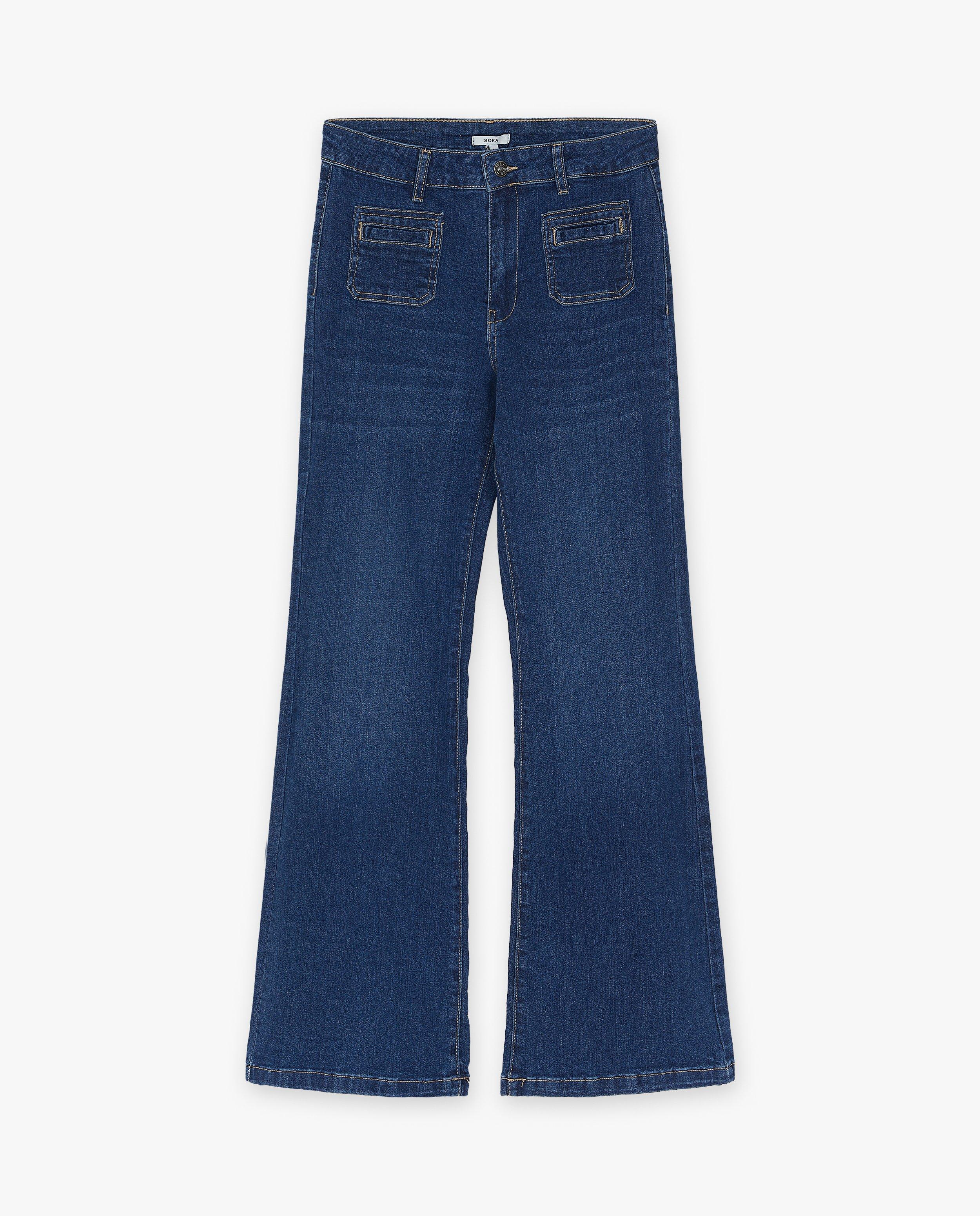 Jeans - Jeans bleu à pattes d’éléphant