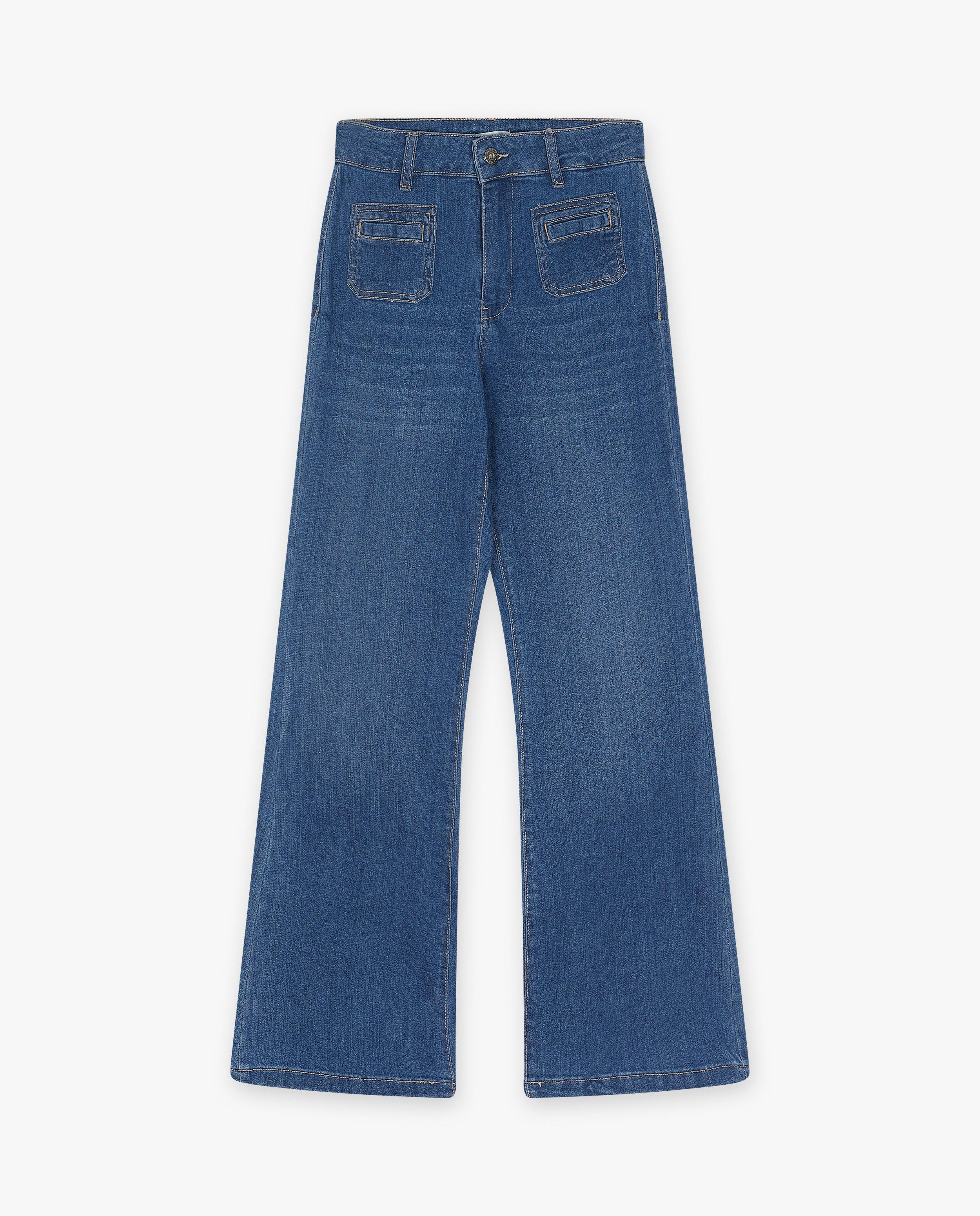 Jeans - Blauwe jeans, flared fit
