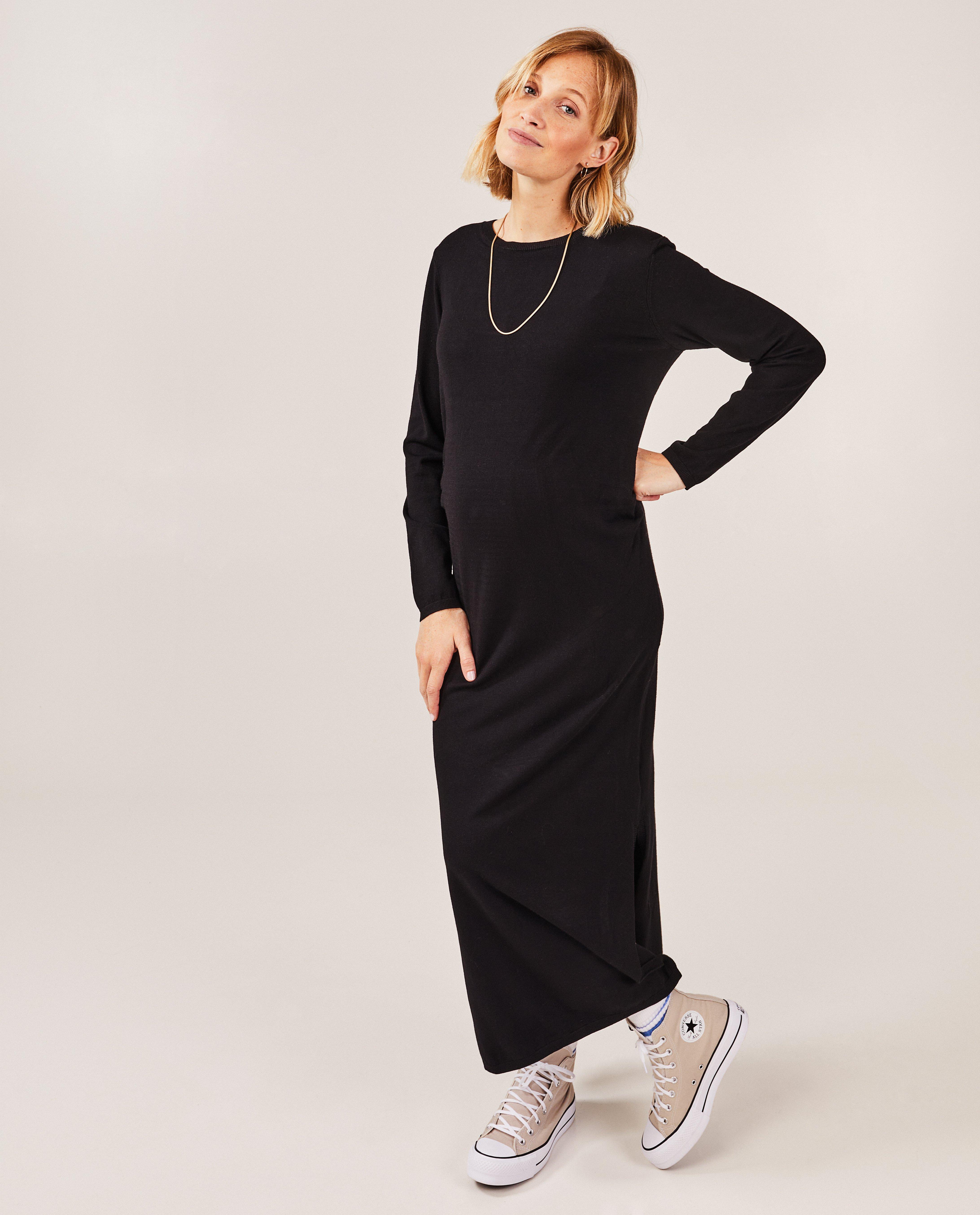 Zwangerschapsjurk van fijne brei - Product Detail - zwart - afbeelding nummer 2