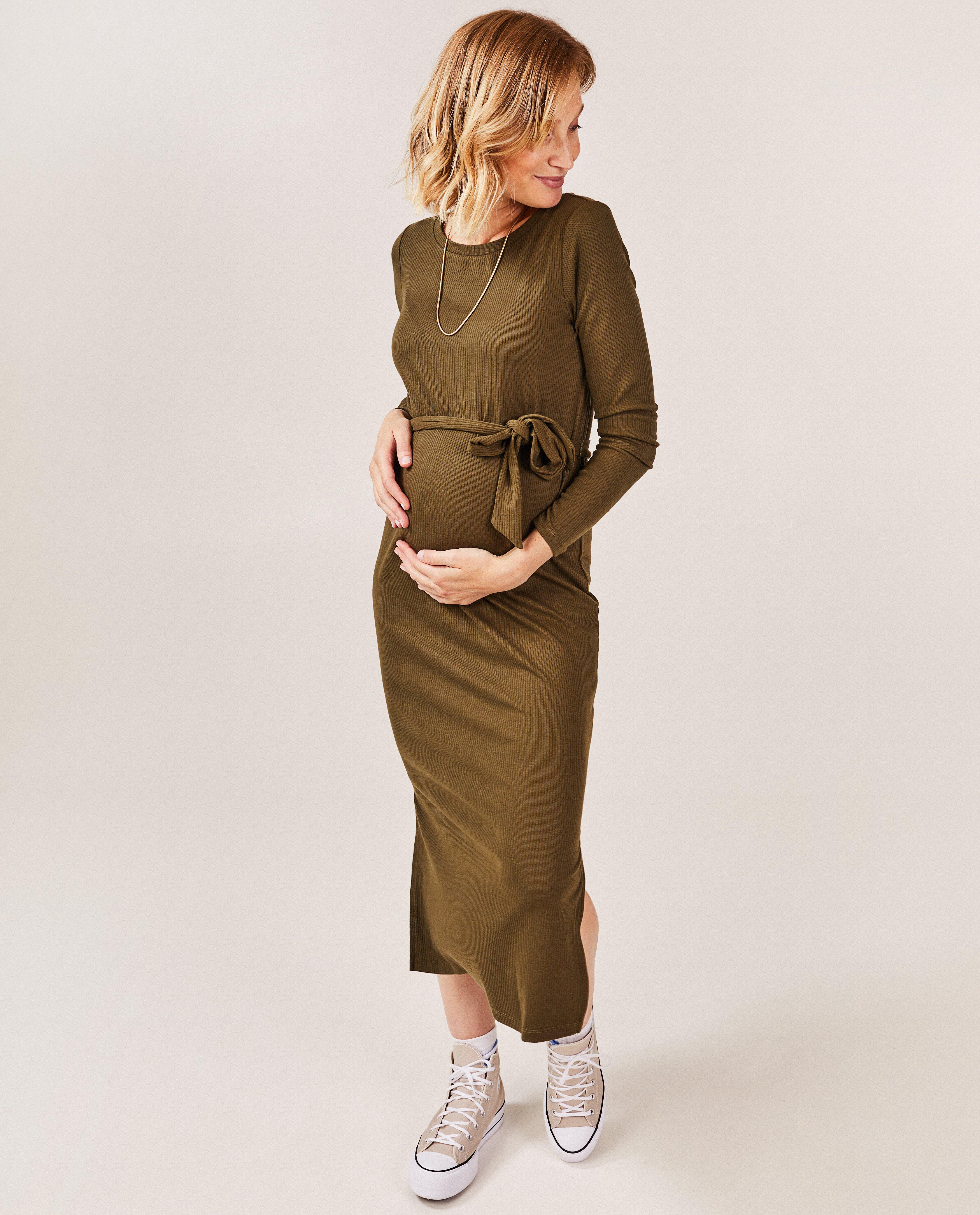 Robe verte côtelée - null - Atelier Maman