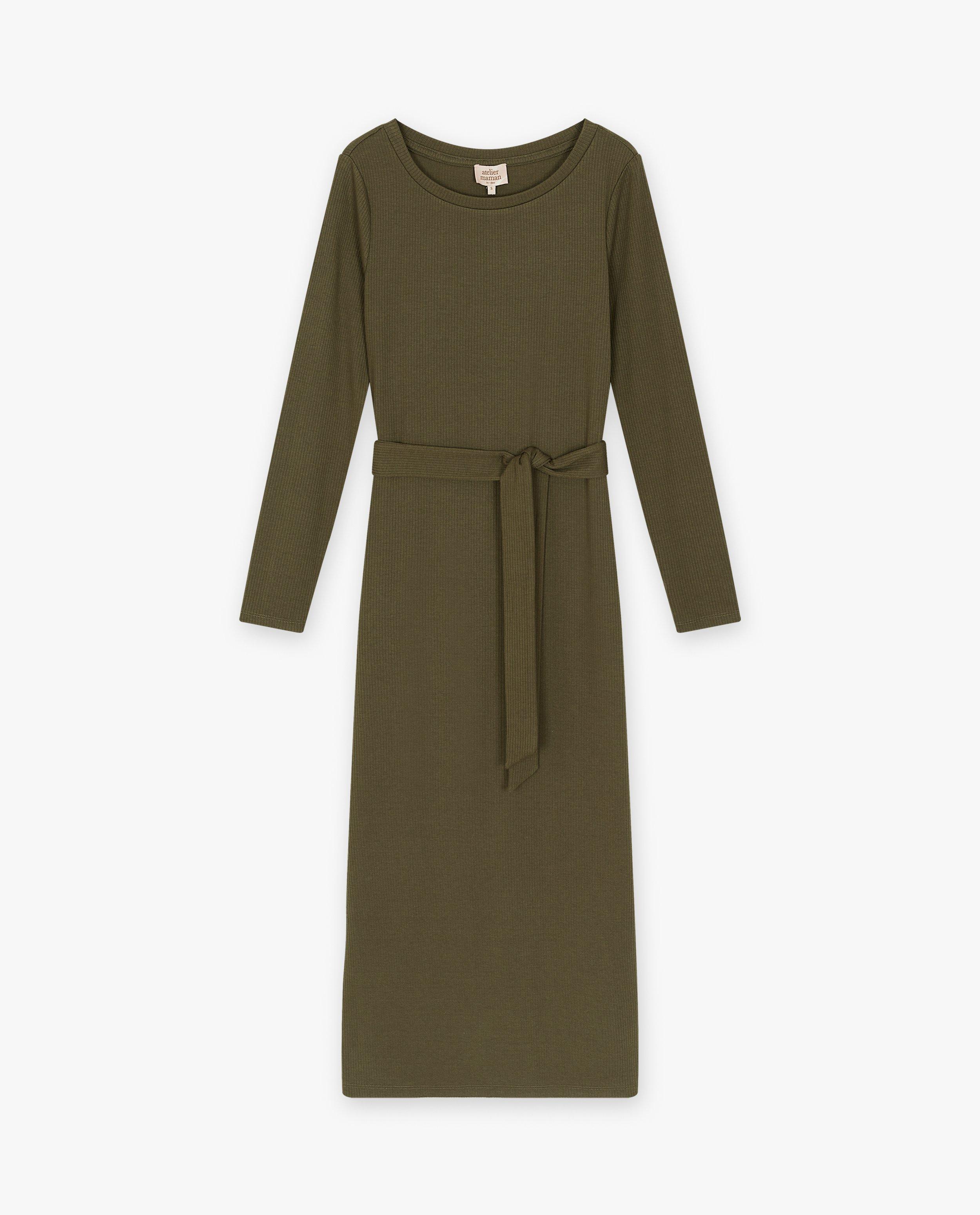 Robes - Robe verte côtelée