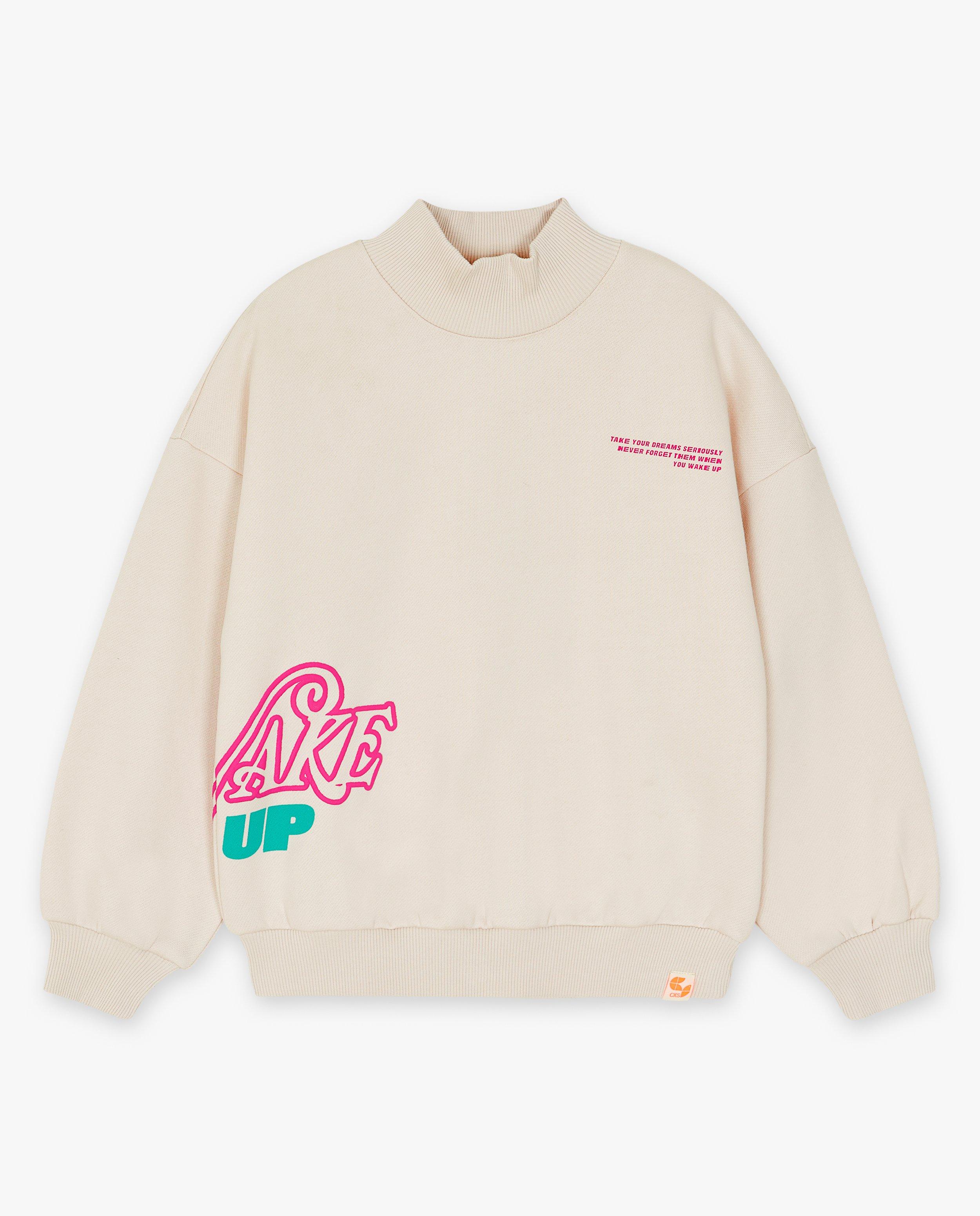Sweats - Sweat beige à inscriptions