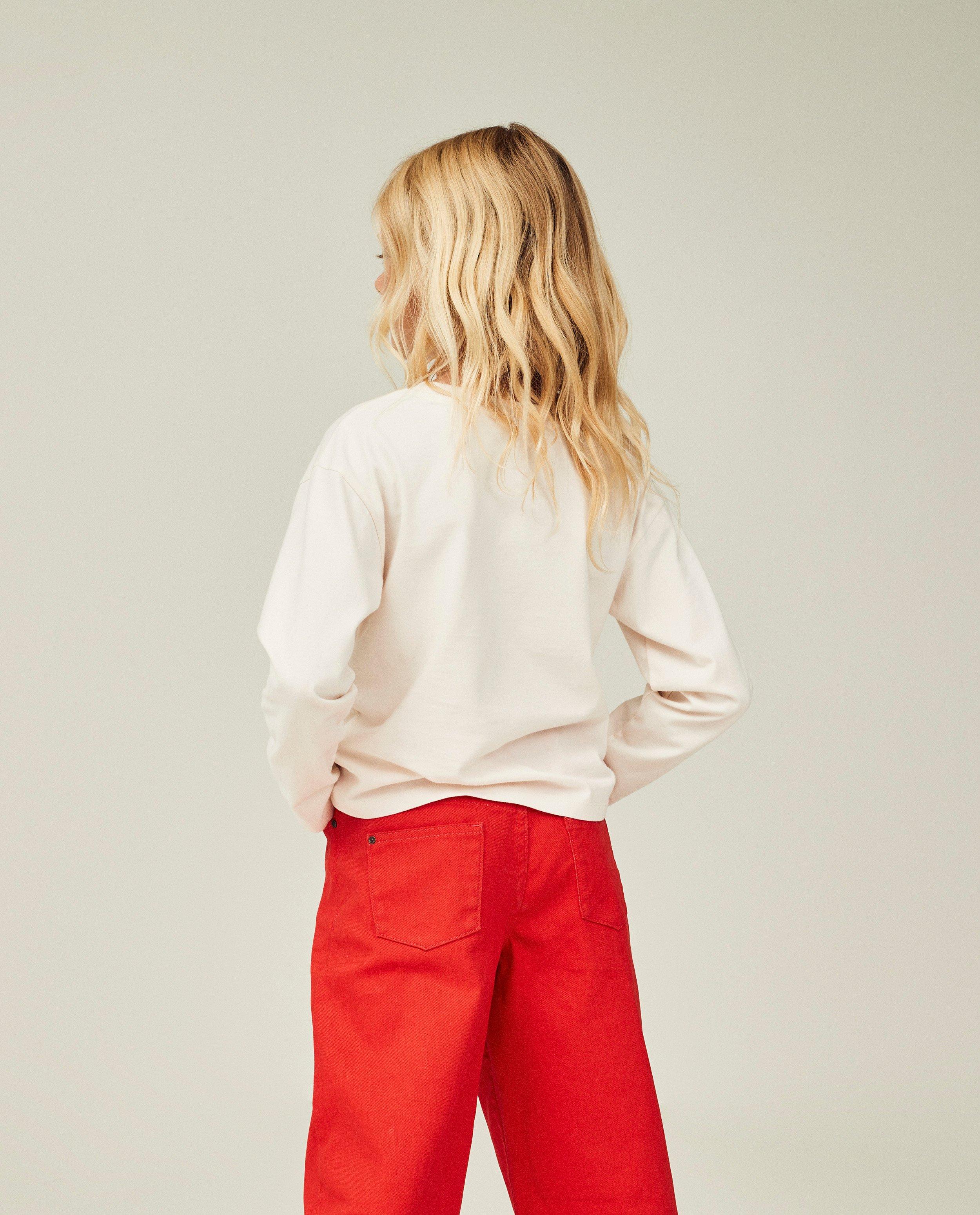 T-shirt blanc à manches longues avec imprimé - null - CKS
