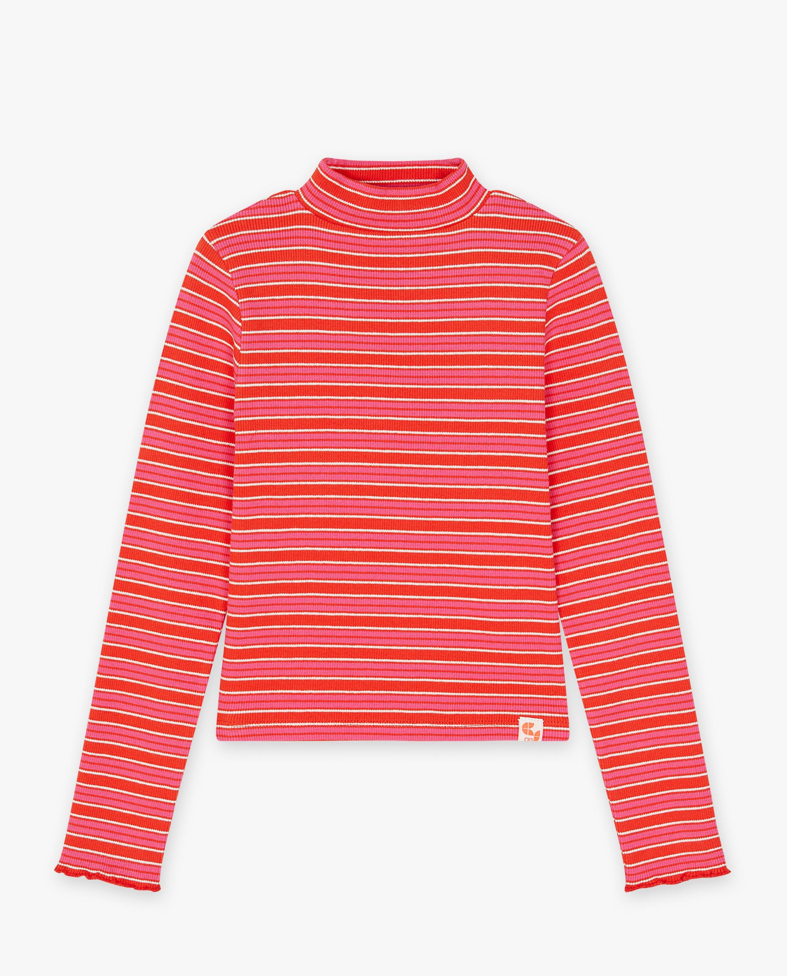 T-shirts - Longsleeve met structuur